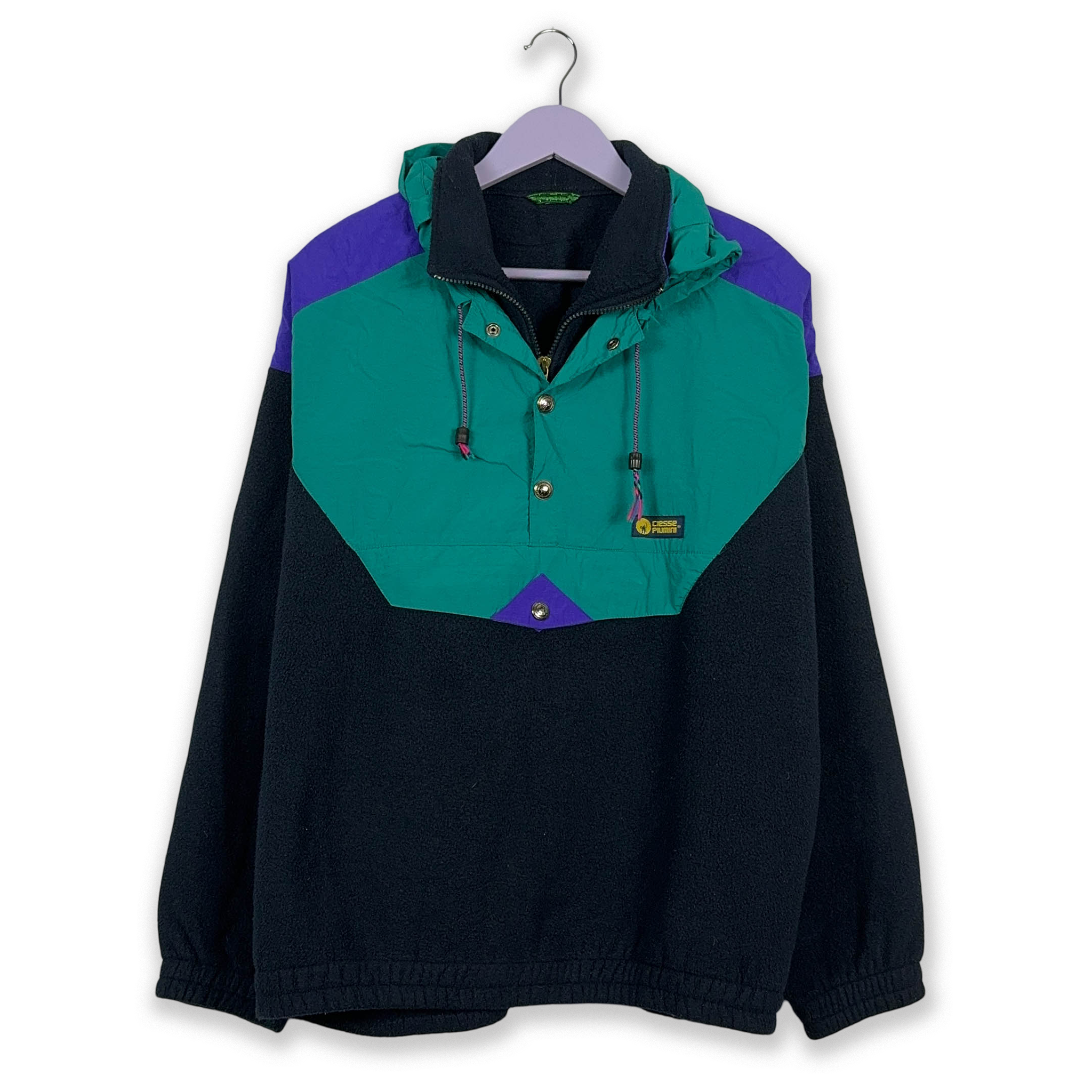 Pile Ciesse Piumini Vintage blu scuro e verde Taglia L uomo