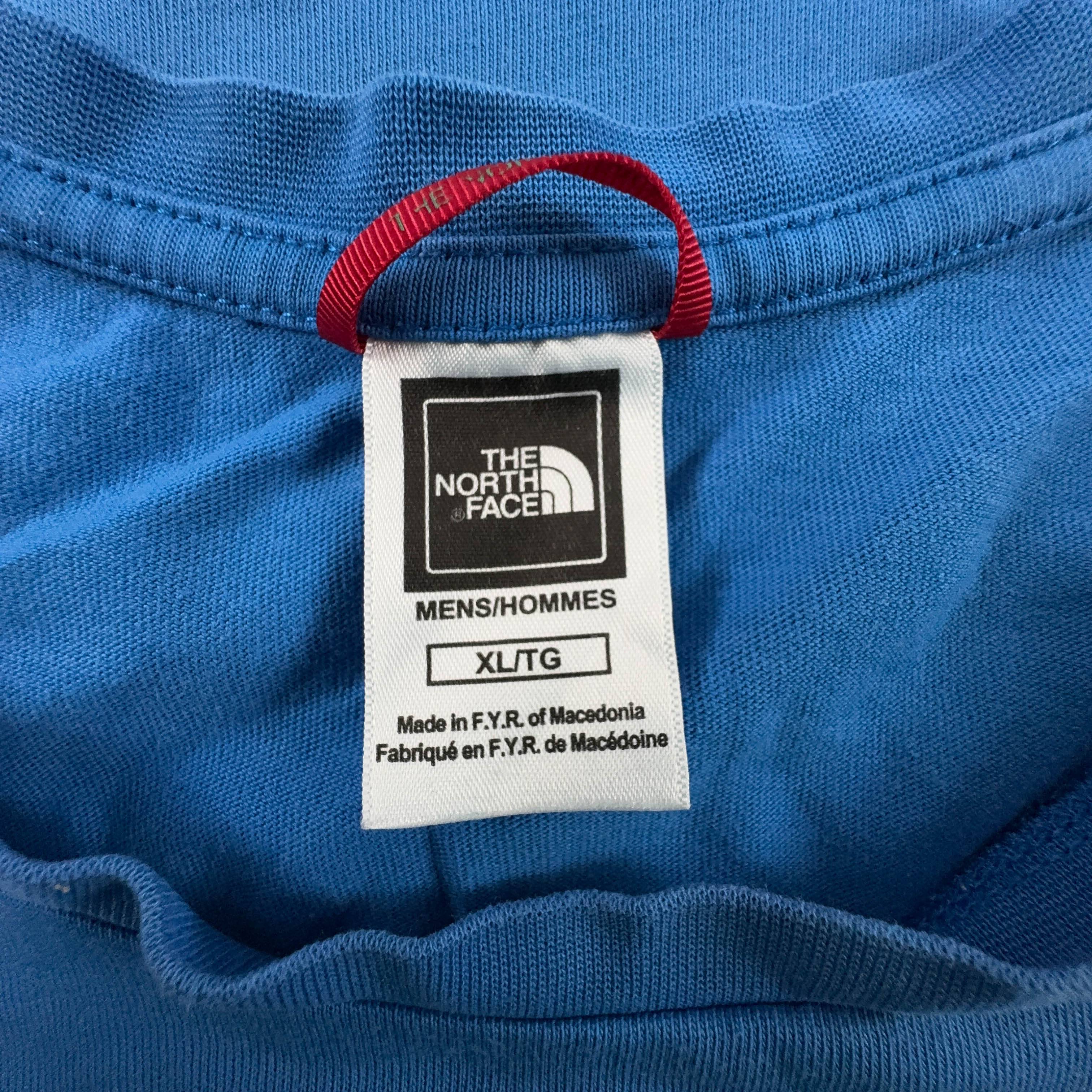 The North Face Light Blue Crew Neck Print T-Shirt - Men's Size XL