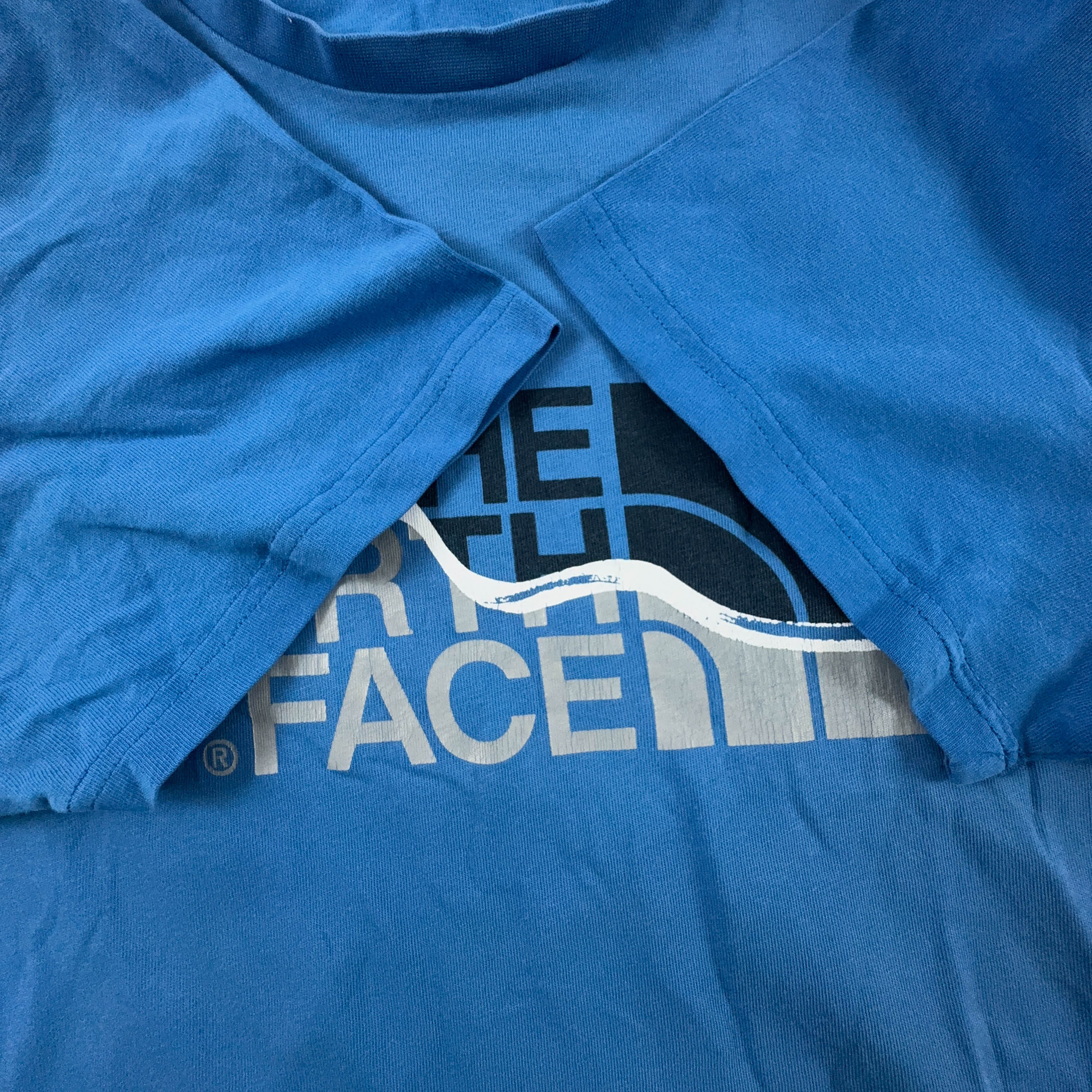 The North Face Light Blue Crew Neck Print T-Shirt - Men's Size XL