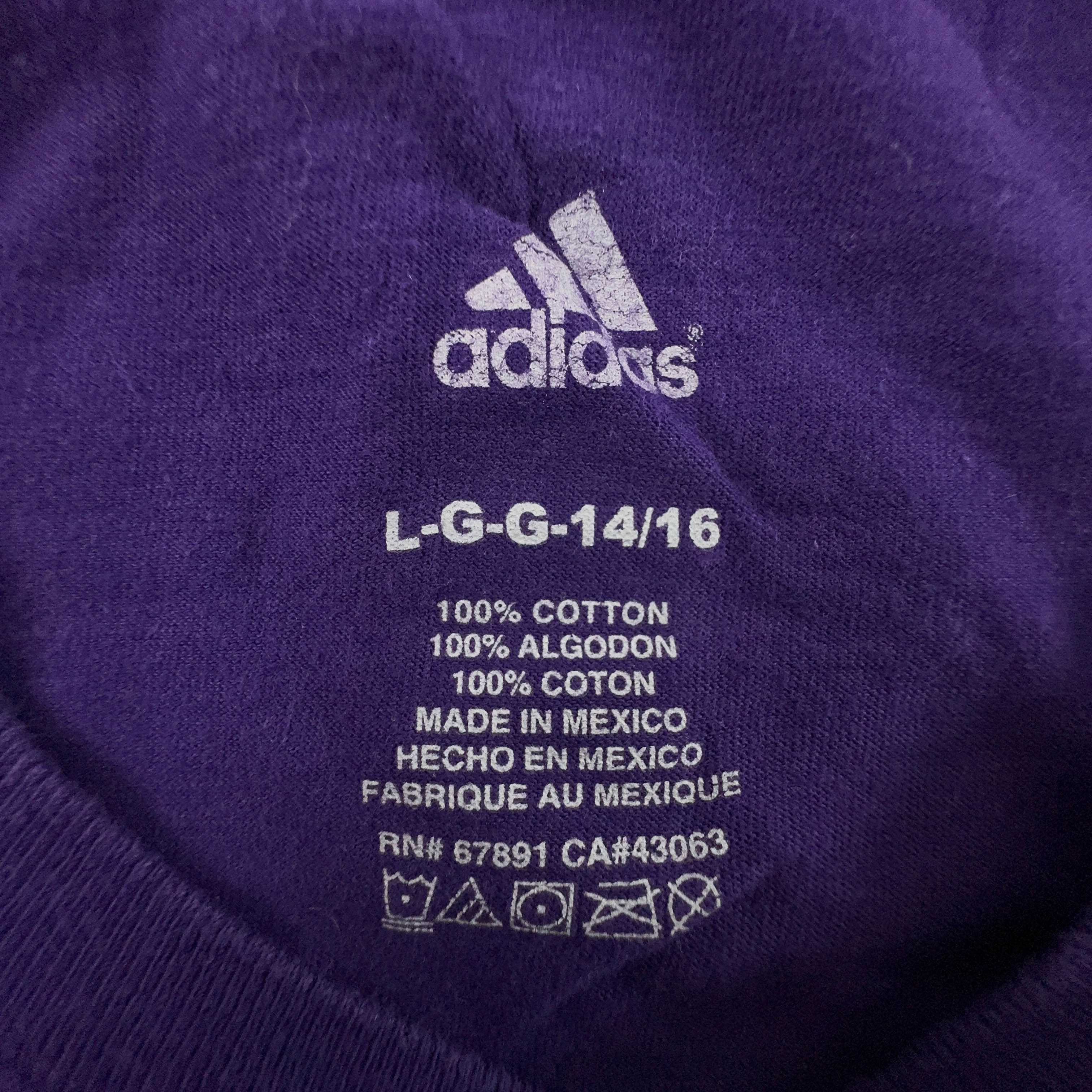 Adidas Lakers 24 Purple Crew Neck T-Shirt - Men's Size S