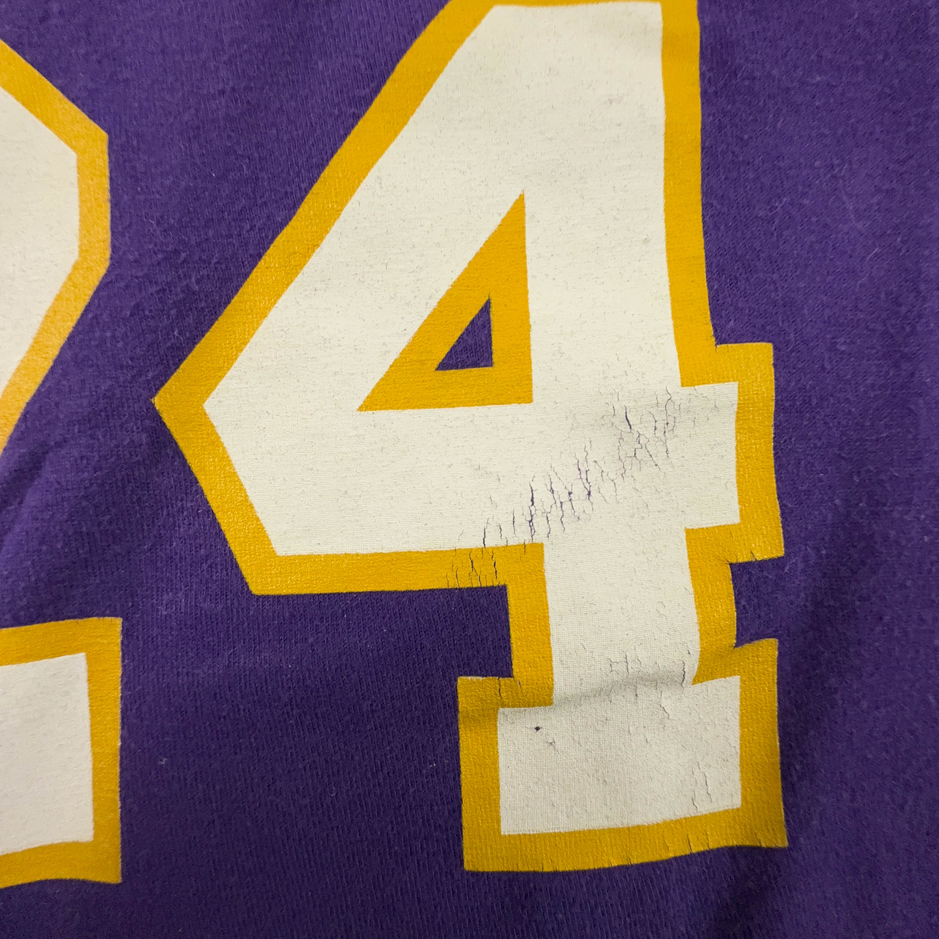 Adidas Lakers 24 Purple Crew Neck T-Shirt - Men's Size S