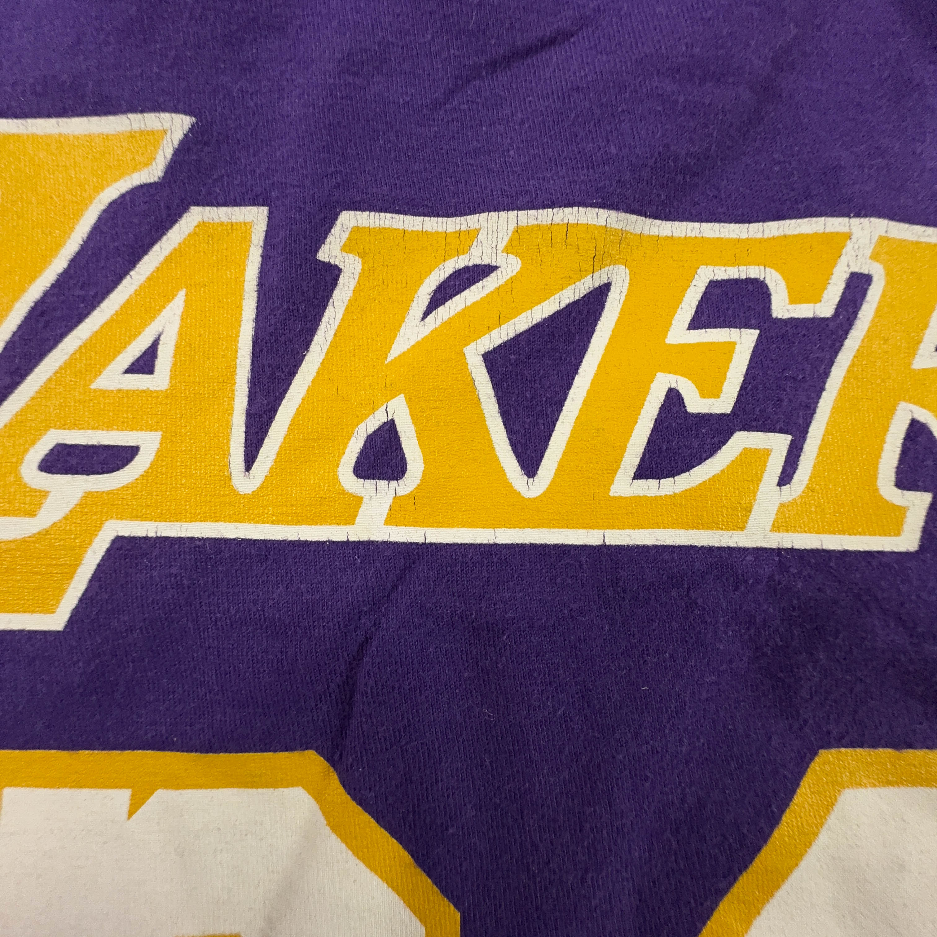 Adidas Lakers 24 Purple Crew Neck T-Shirt - Men's Size S