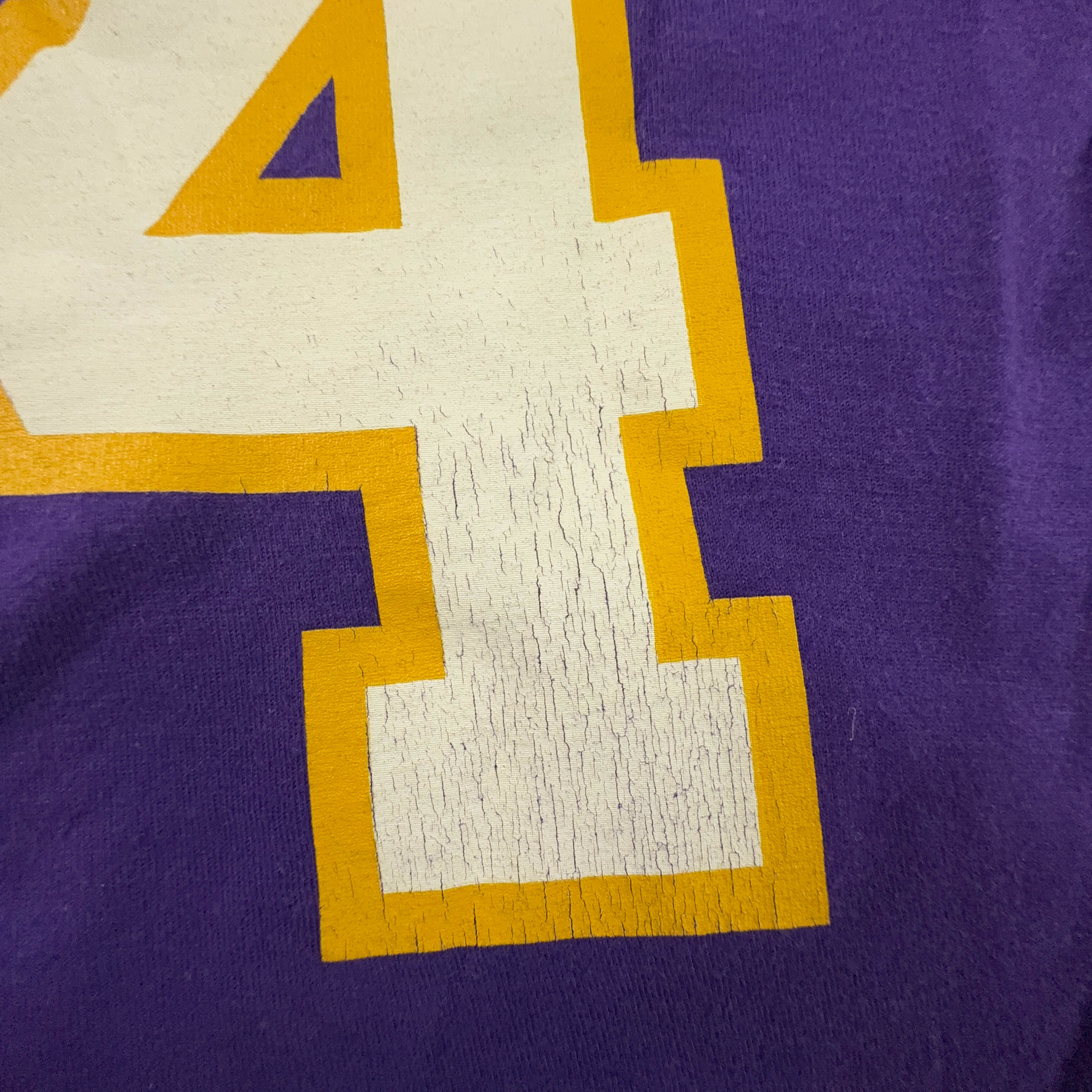 Adidas Lakers 24 Purple Crew Neck T-Shirt - Men's Size S