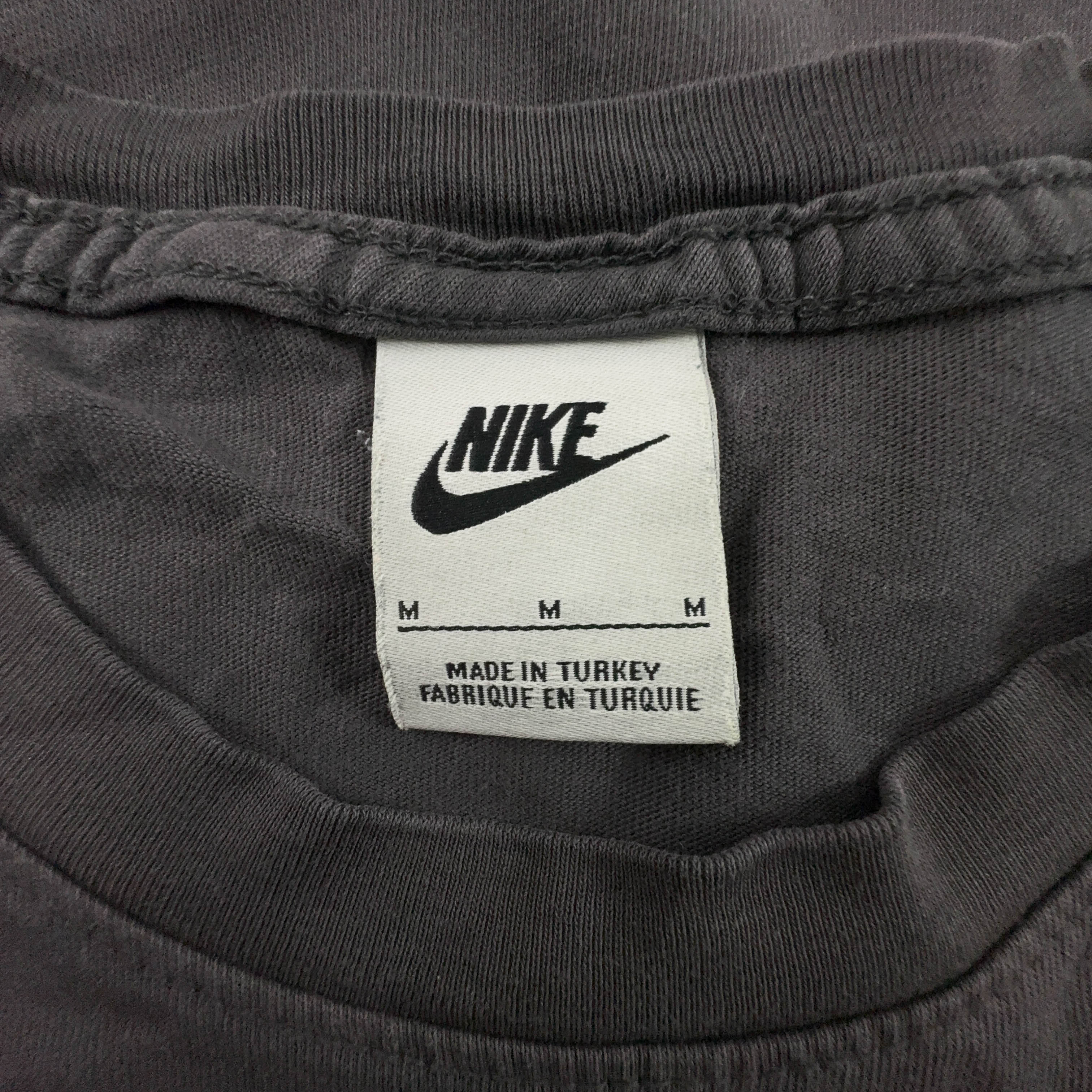 Nike Grey Crew Neck Cotton T-Shirt - Men's Size M/L