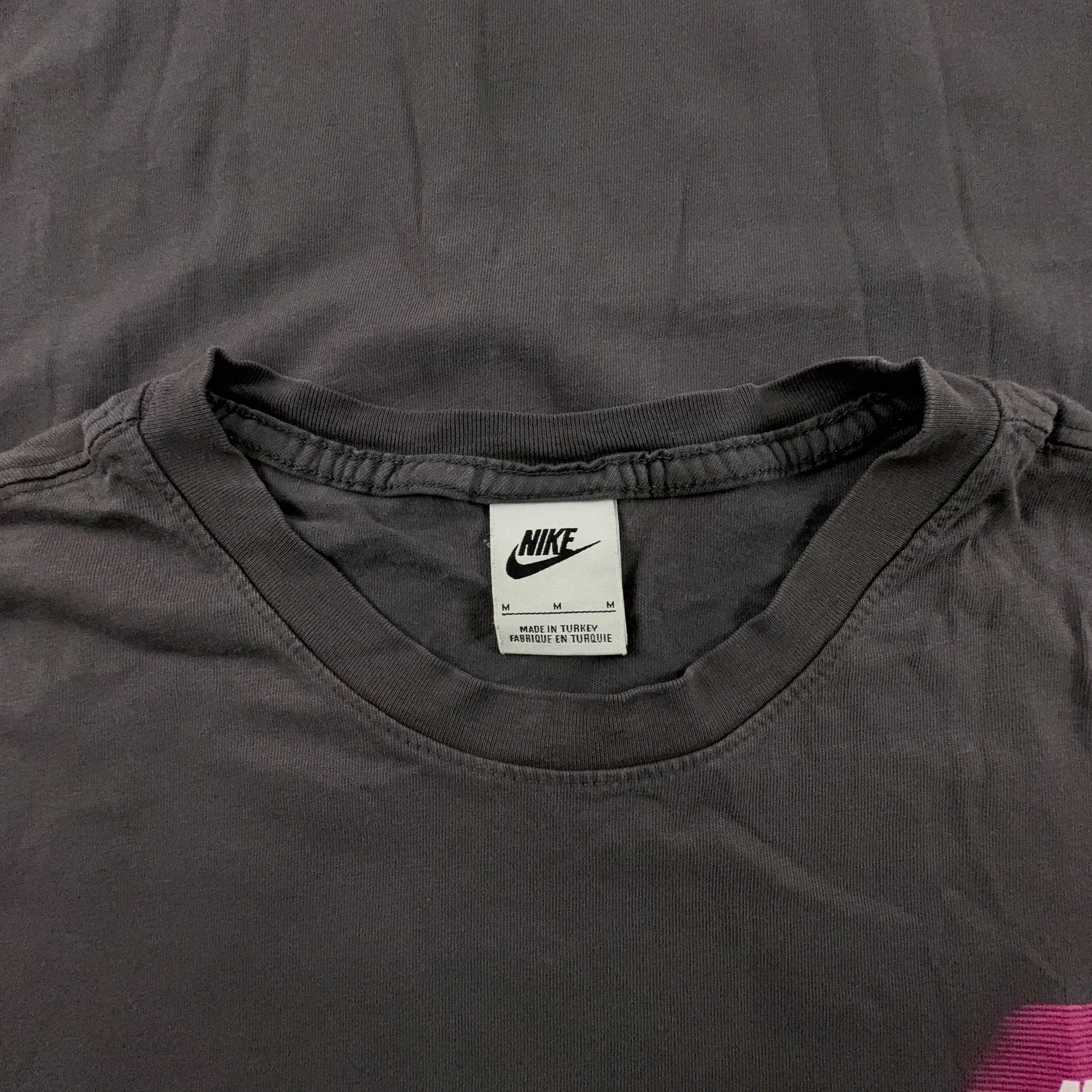 Nike Grey Crew Neck Cotton T-Shirt - Men's Size M/L