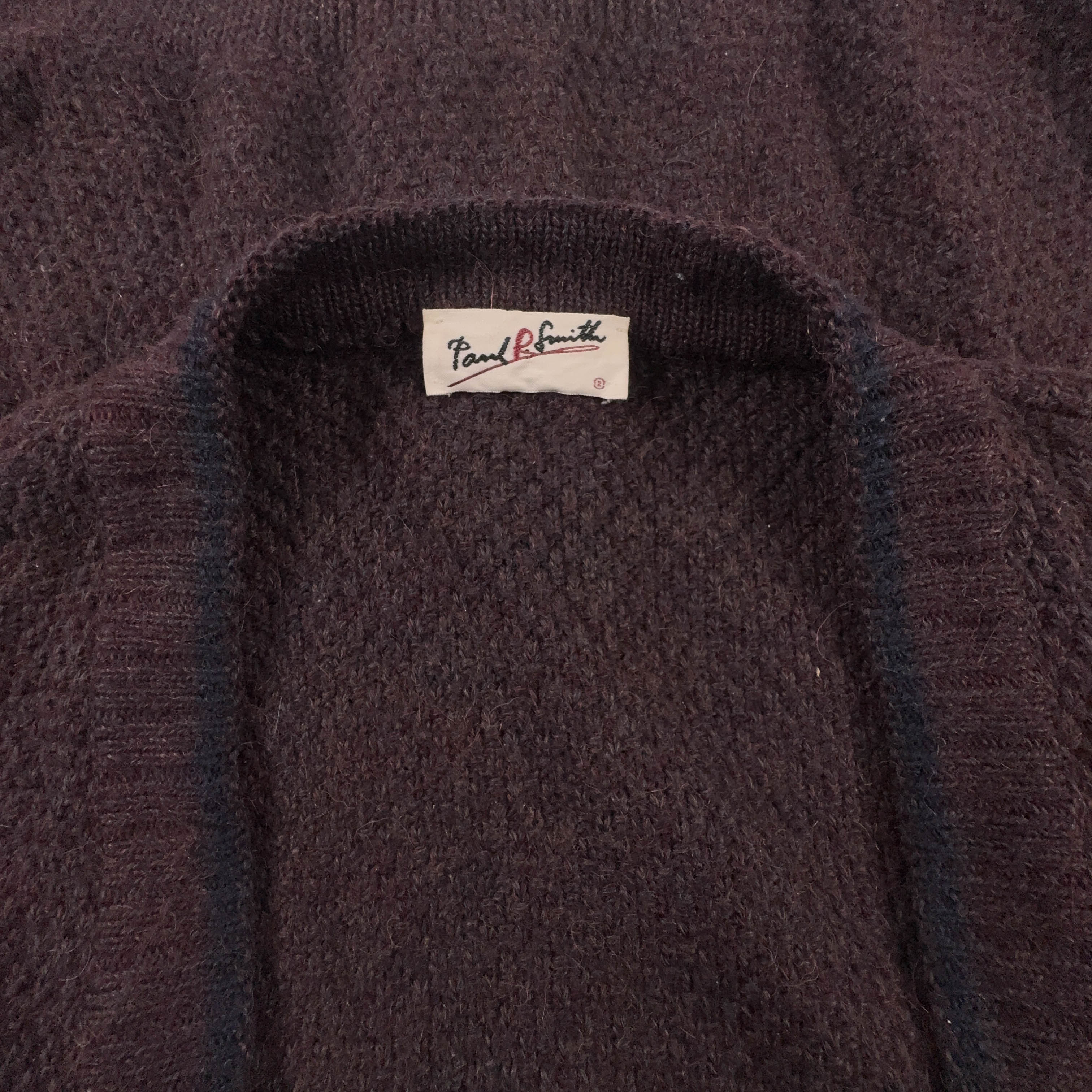 Cardigan Vintage Paul Smith bordeaux con bottoni anni 80 90 - Taglia 50 uomo