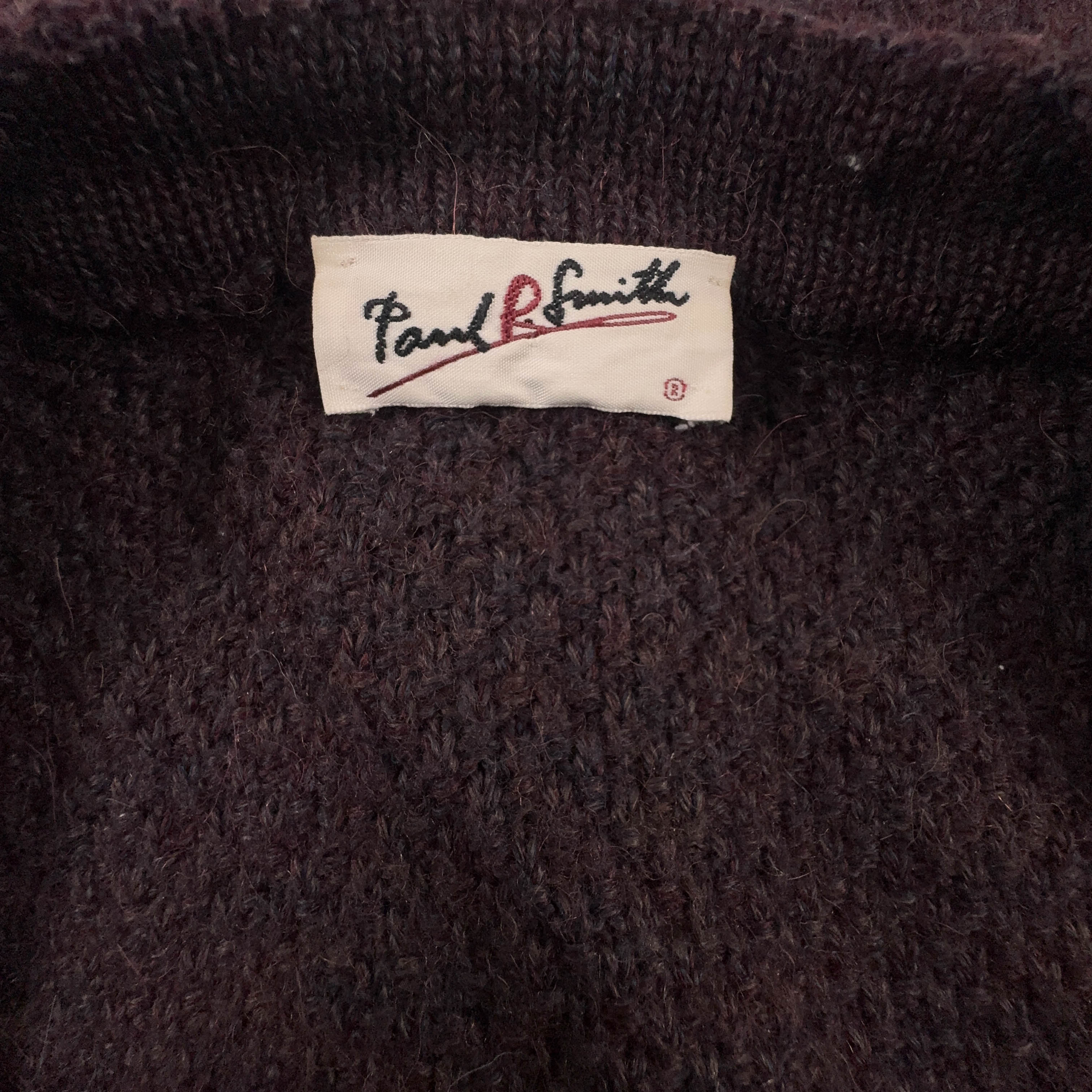 Cardigan Vintage Paul Smith bordeaux con bottoni anni 80 90 - Taglia 50 uomo