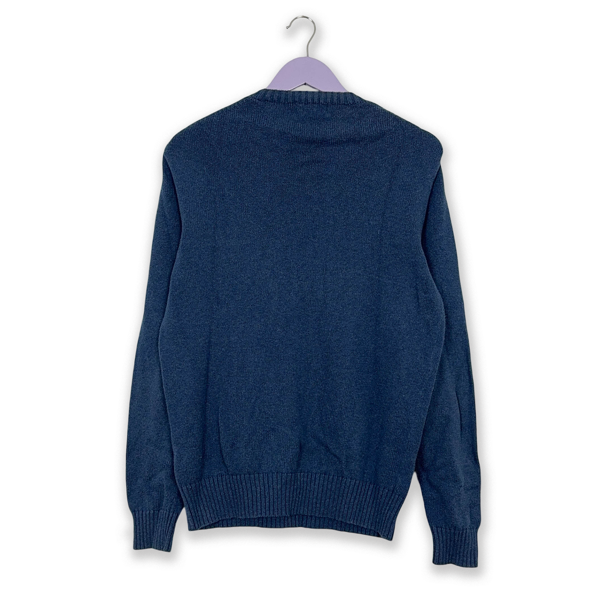 Ralph Lauren Blue Crewneck Sweater 100% Cotton - Size S Men