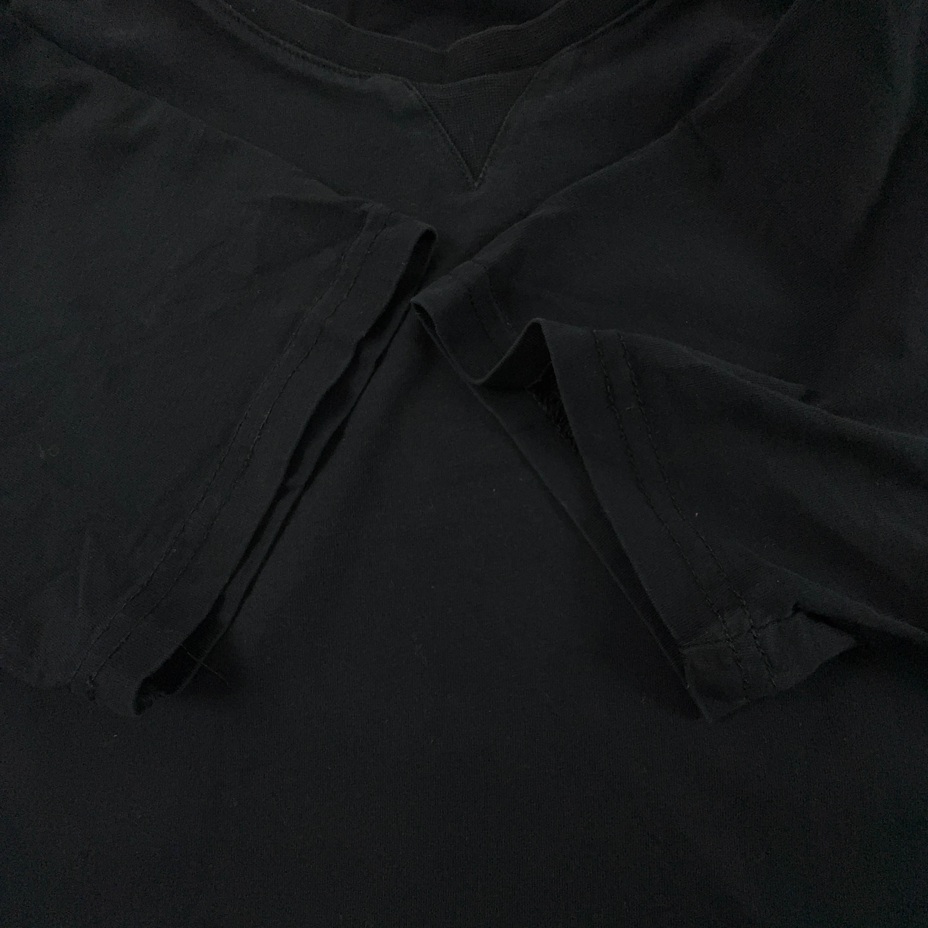 K-Way Black Crew Neck Cotton T-Shirt - Size S/M Men's