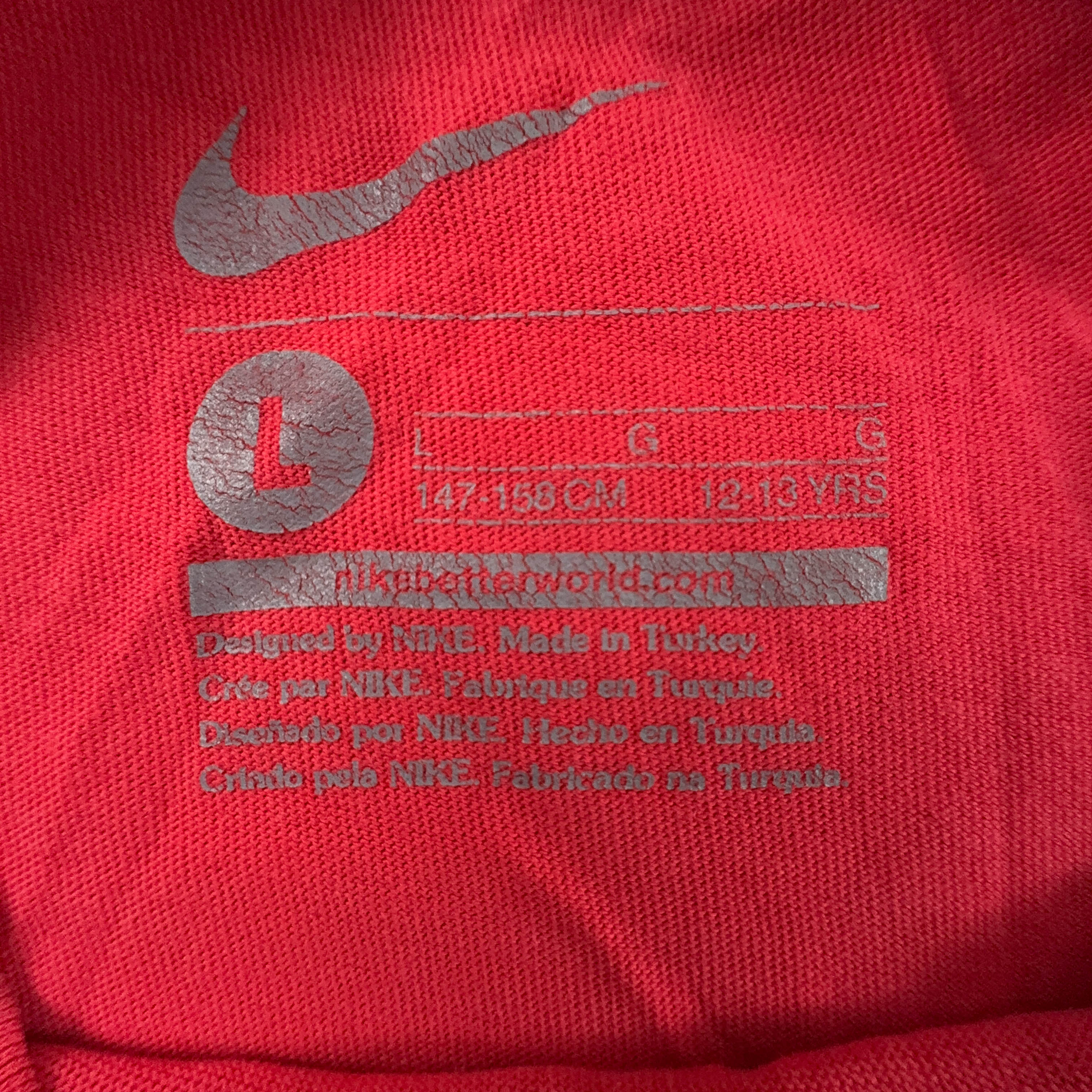 Nike Vintage Barcelona Cotton T-Shirt from the 2000s, Coral Pink - Size S/M Men's