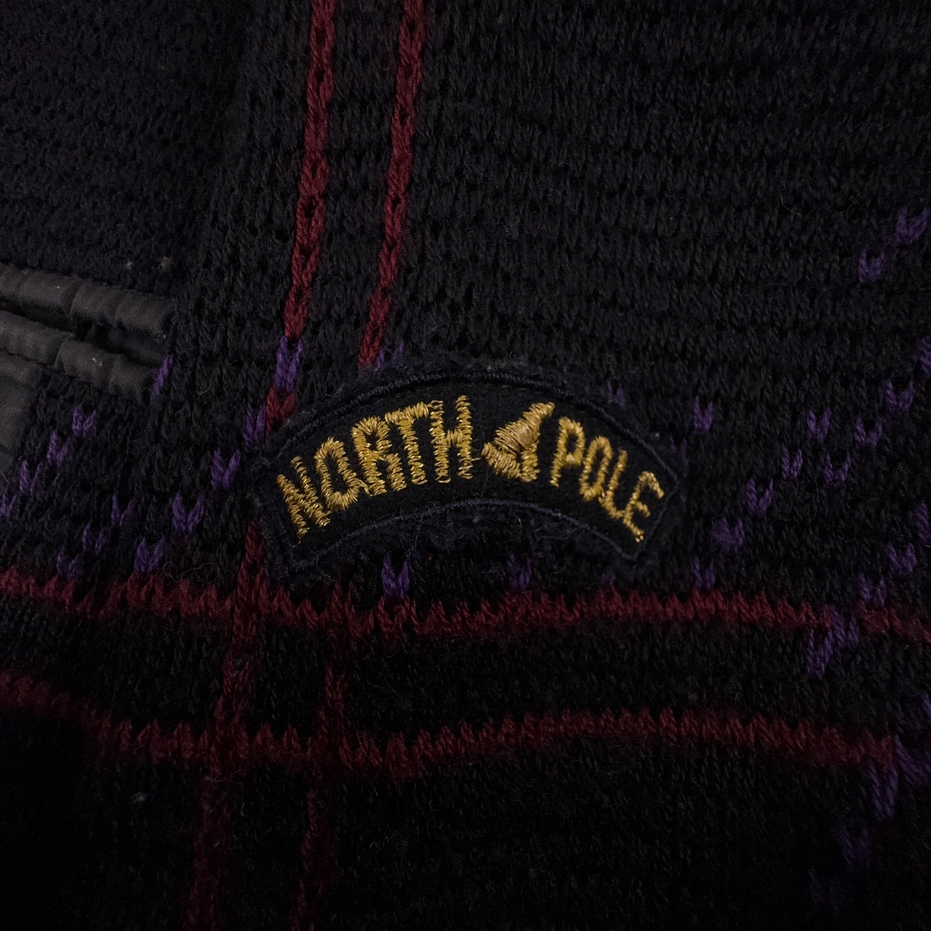 Maglione Vintage blu scuro geometrico con bottoni anni 80 90 - Taglia 52 54 uomo