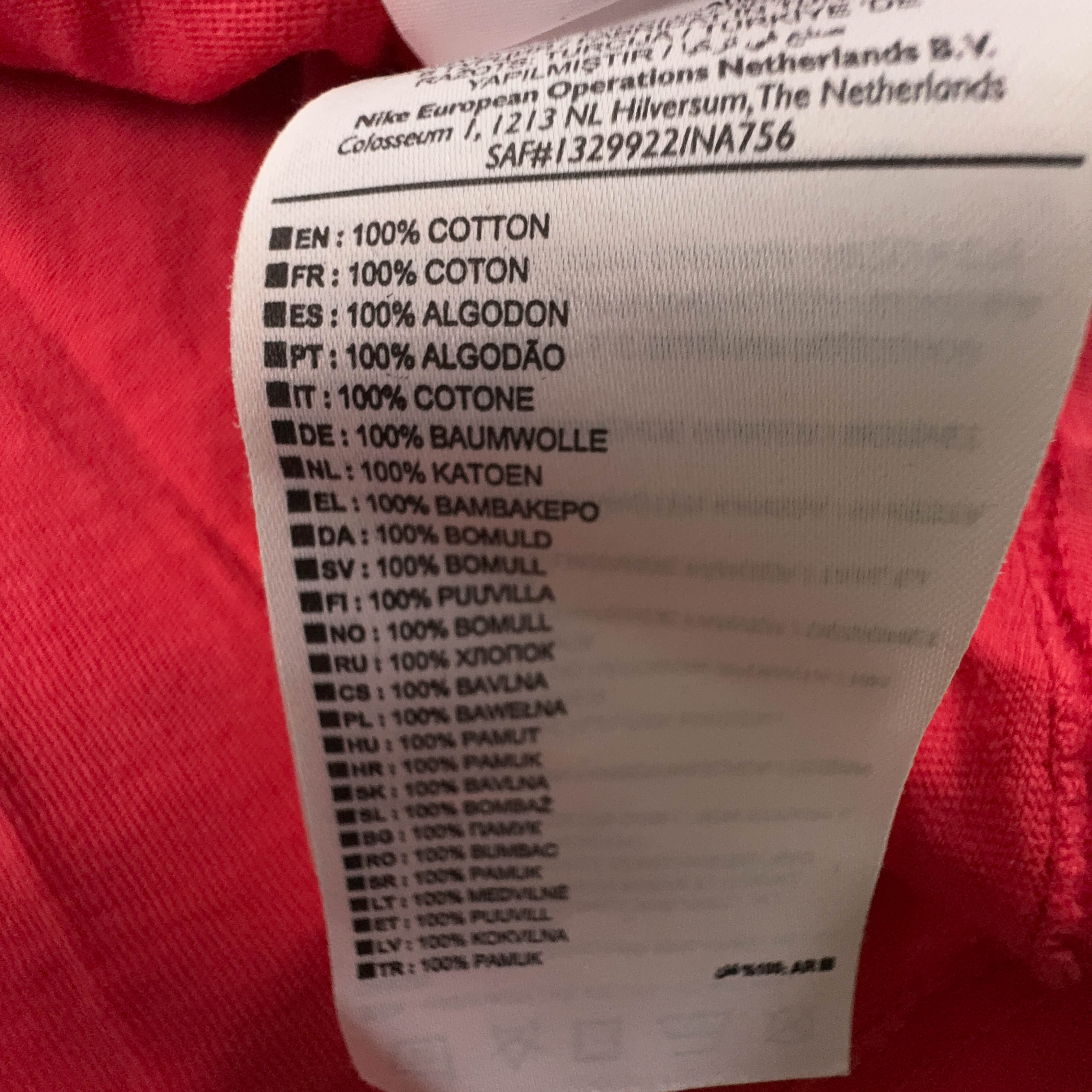 Nike Vintage Barcelona Cotton T-Shirt from the 2000s, Coral Pink - Size S/M Men's