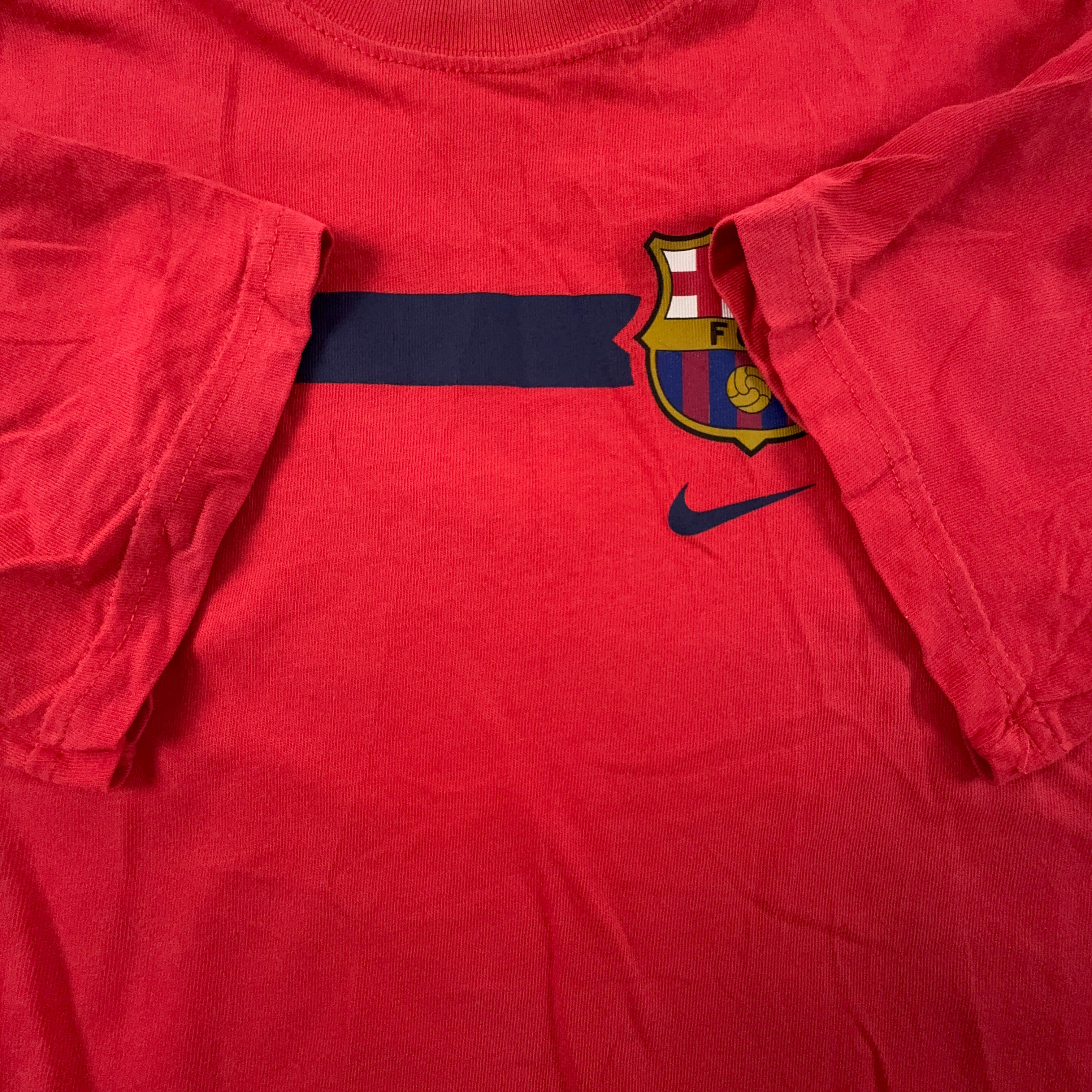 Nike Vintage Barcelona Cotton T-Shirt from the 2000s, Coral Pink - Size S/M Men's