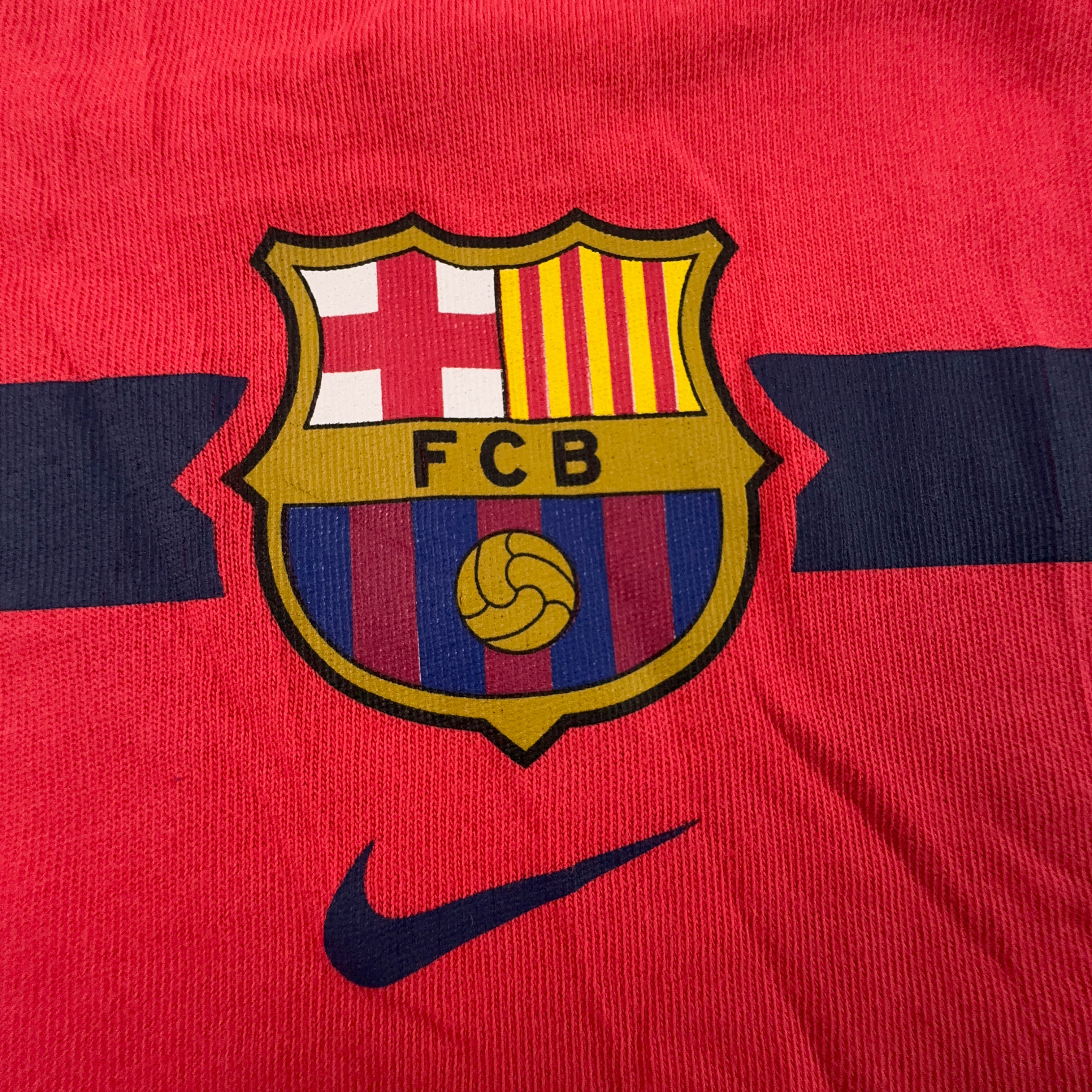 Nike Vintage Barcelona Cotton T-Shirt from the 2000s, Coral Pink - Size S/M Men's