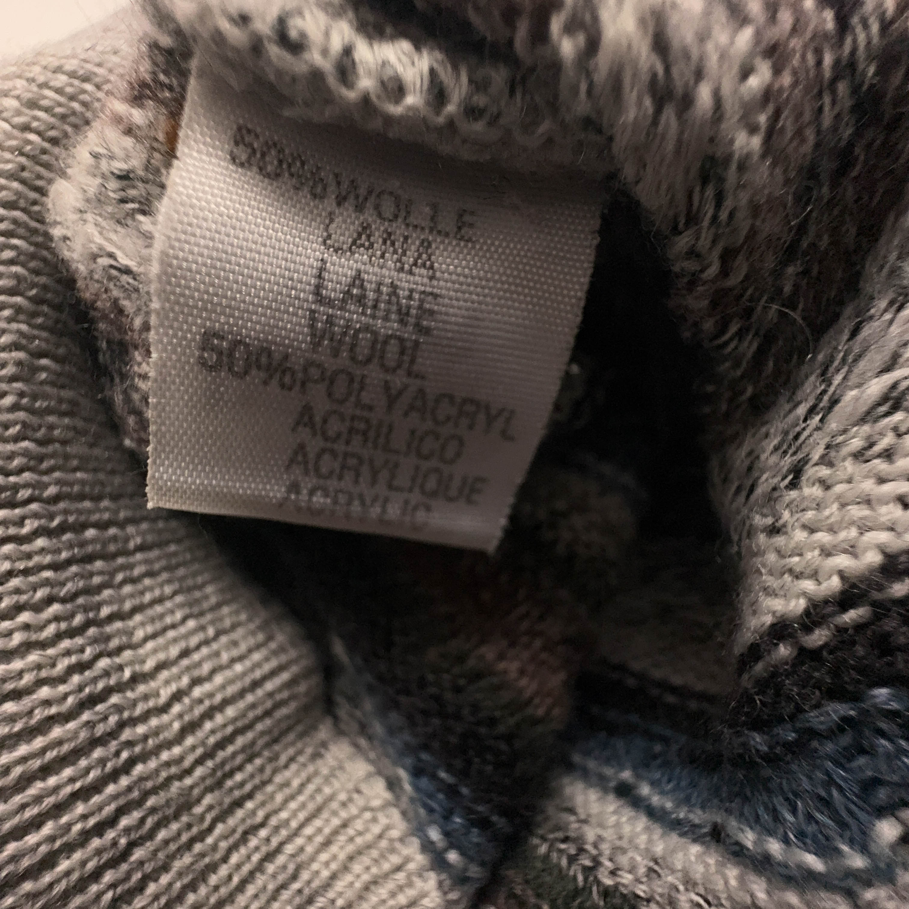 Maglione Vintage grigio a righe con bottoni 50% lana anni 80 90 - Taglia 54 uomo