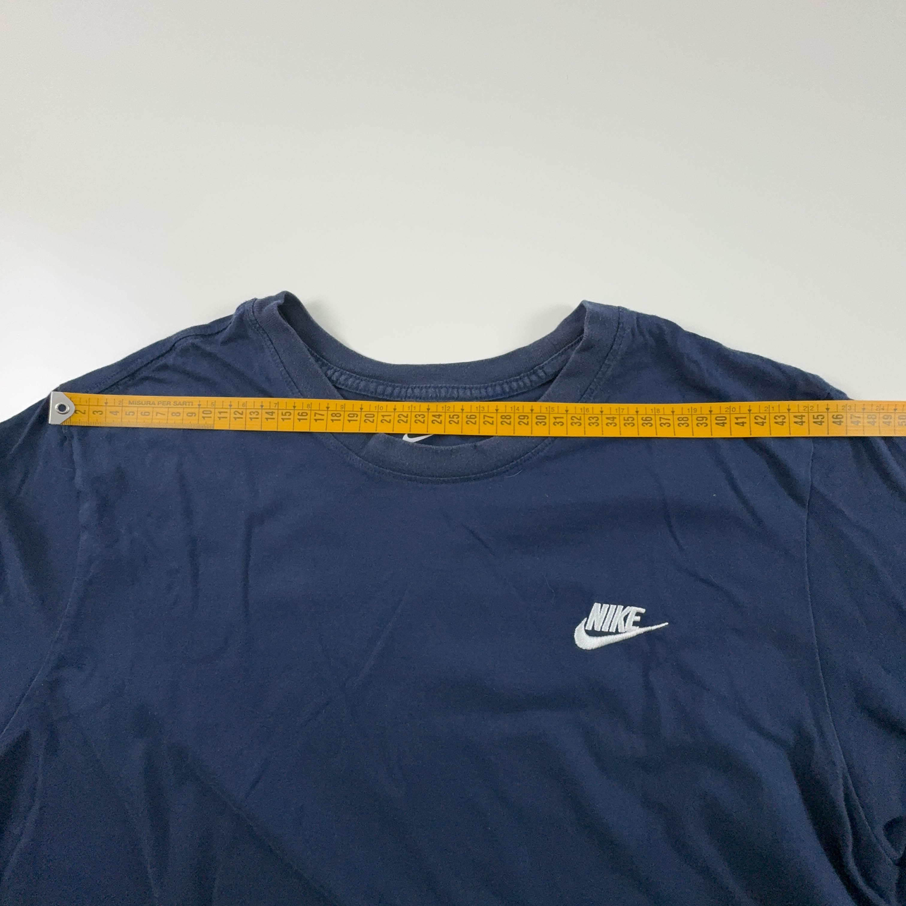 Nike Dark Blue Crew Neck Cotton T-Shirt - Men's Size XL