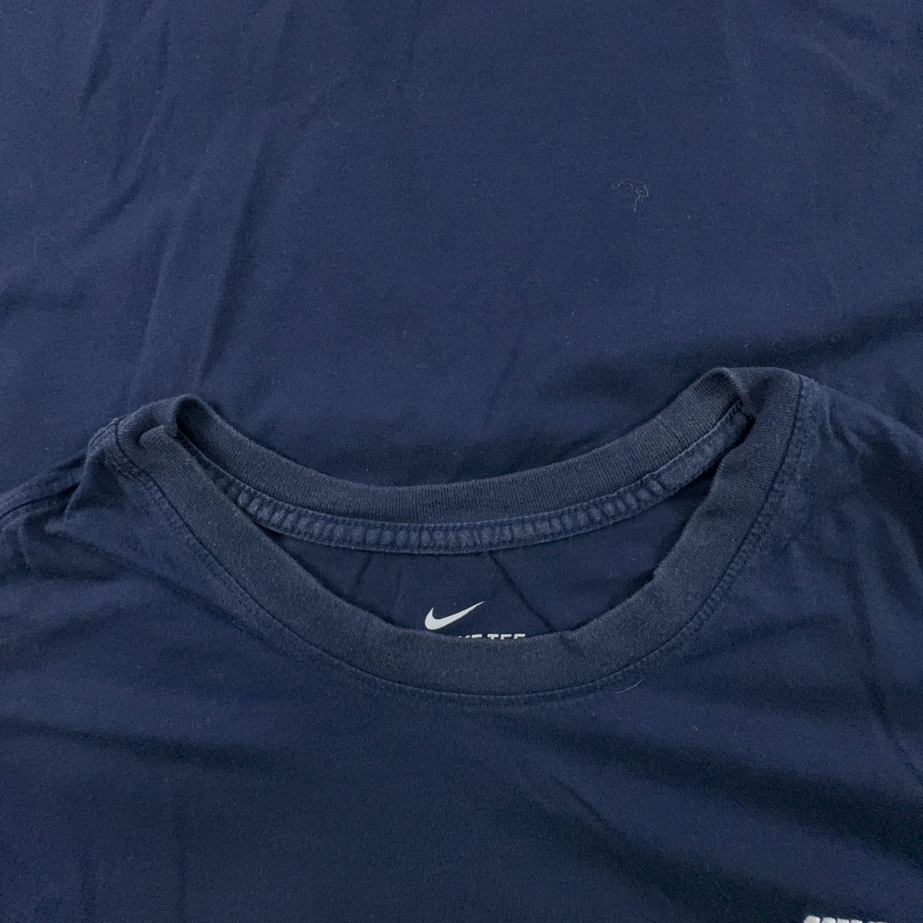 Nike Dark Blue Crew Neck Cotton T-Shirt - Men's Size XL