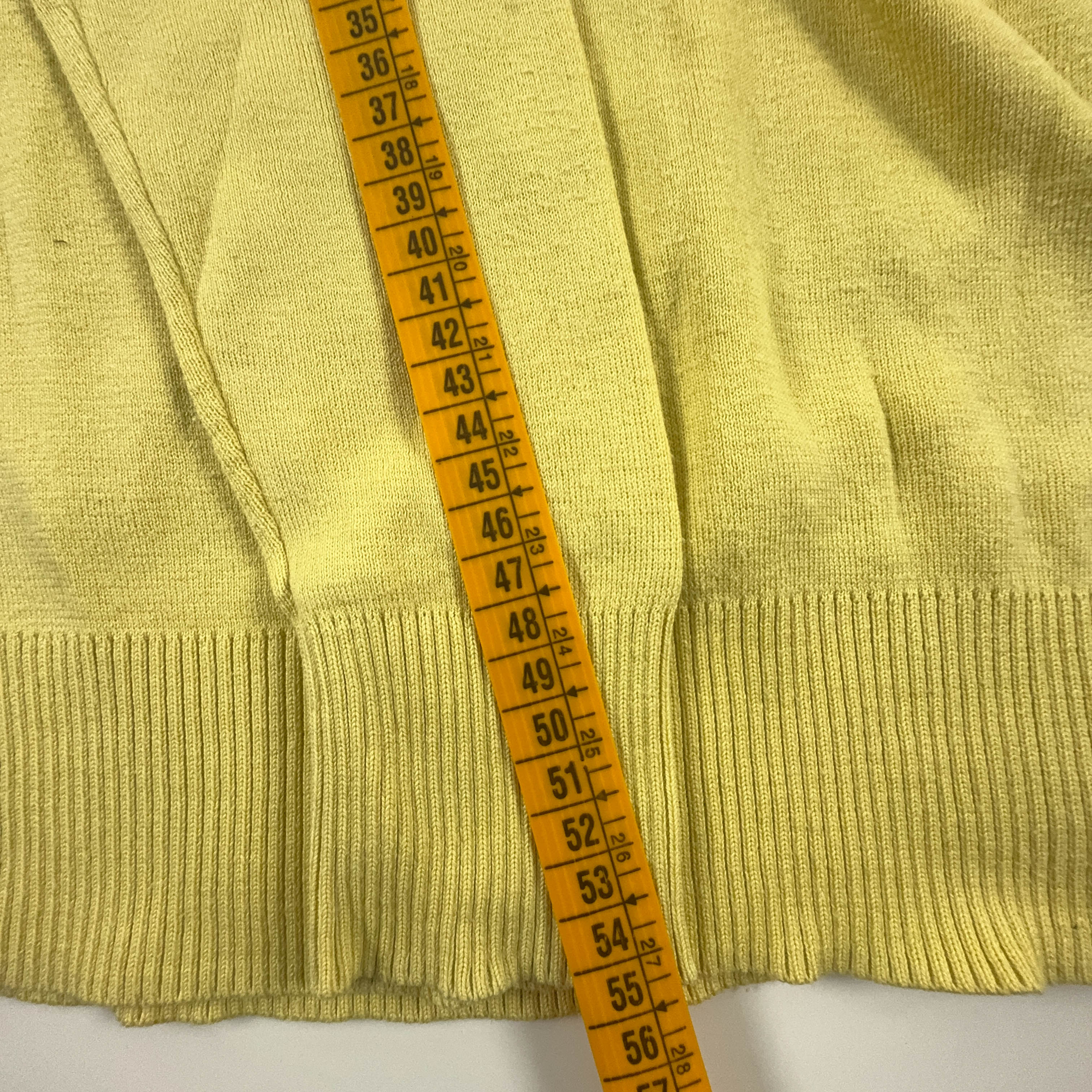 Ralph Lauren Yellow V-Neck Sweater 100% Cotton - Size XS Men