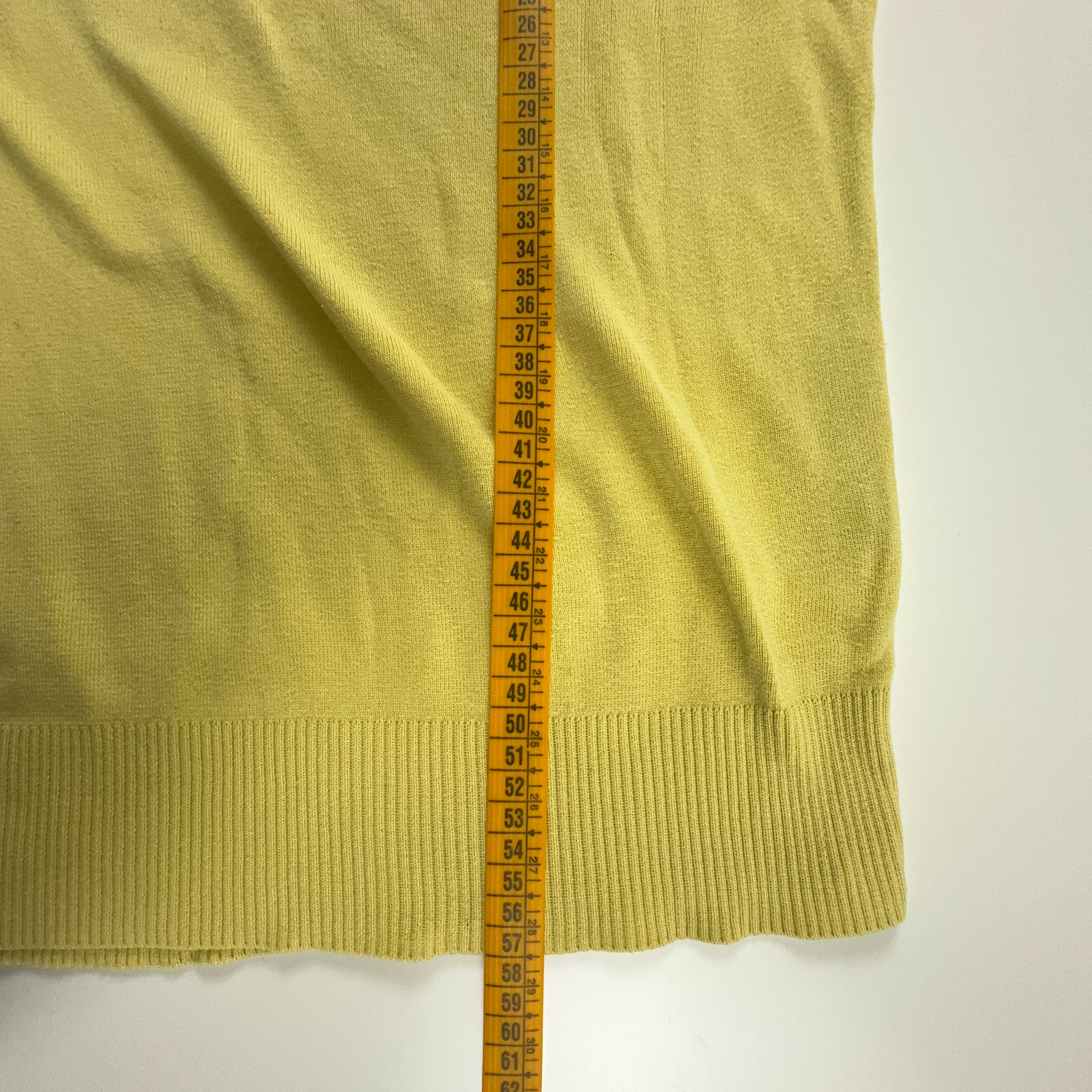 Ralph Lauren Yellow V-Neck Sweater 100% Cotton - Size XS Men