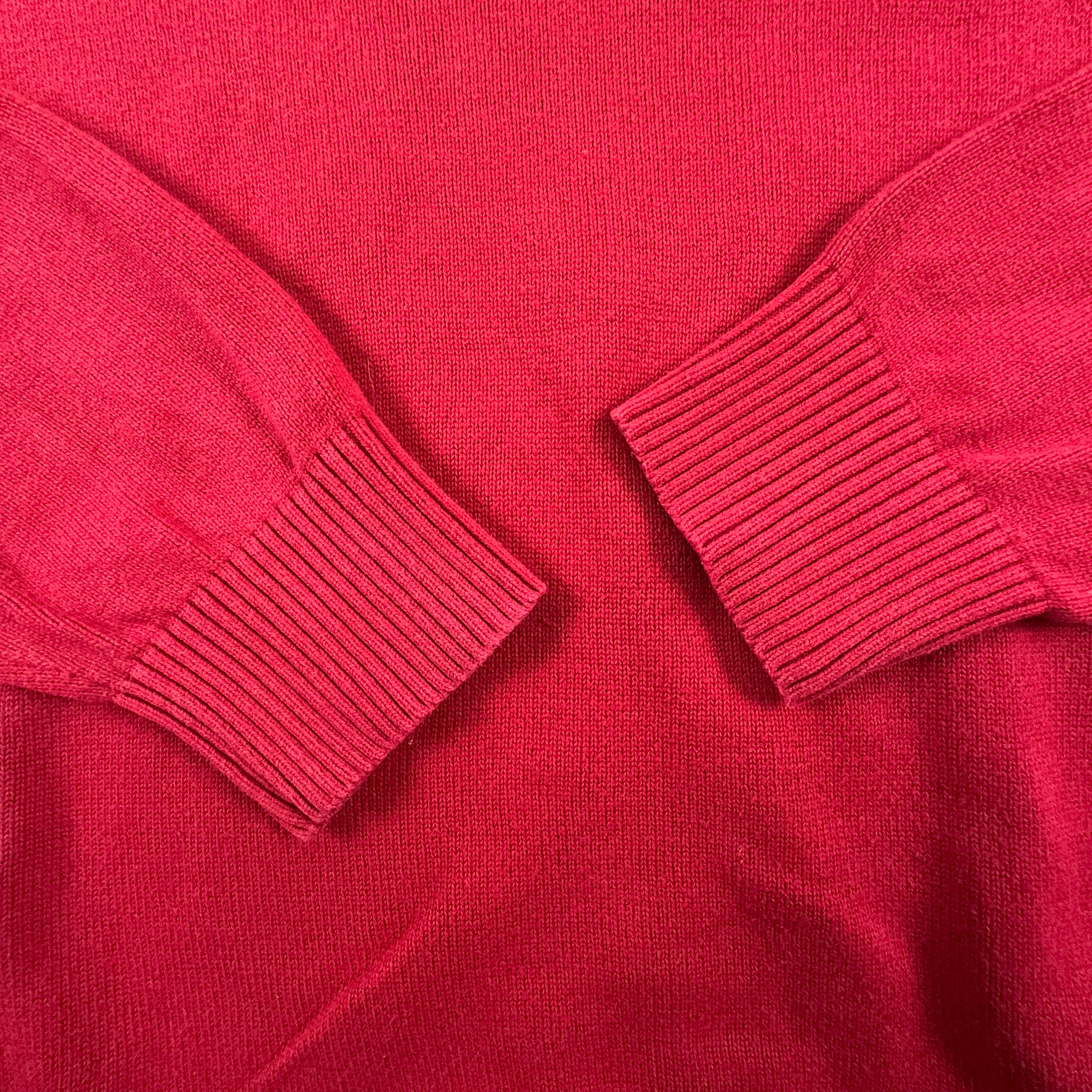 Tommy Hilfiger Red Crewneck Sweater 100% Cotton - Size M/L Men