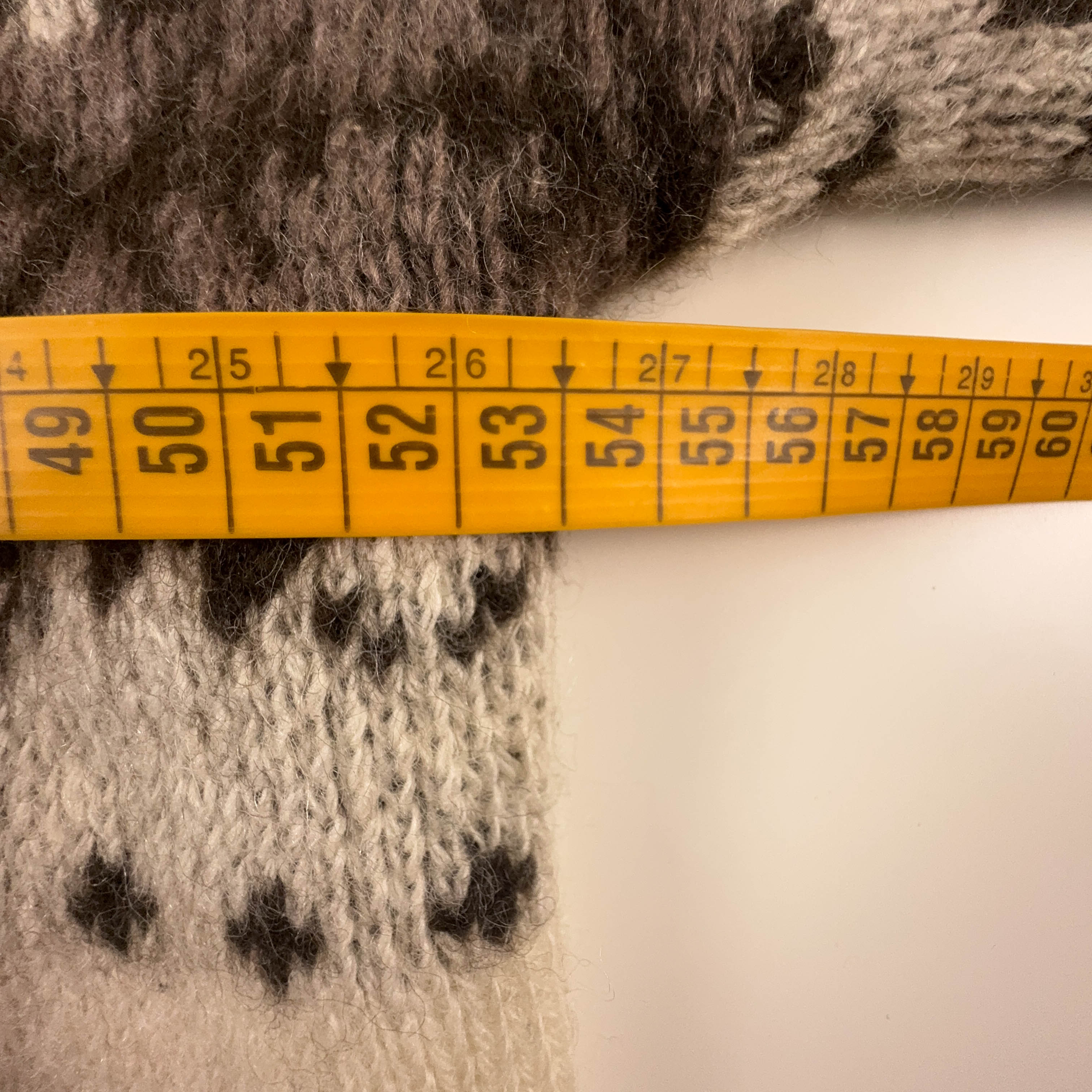 Maglione Vintage crema e marrone 70% lana anni 80 90 - Taglia M 48/50 uomo