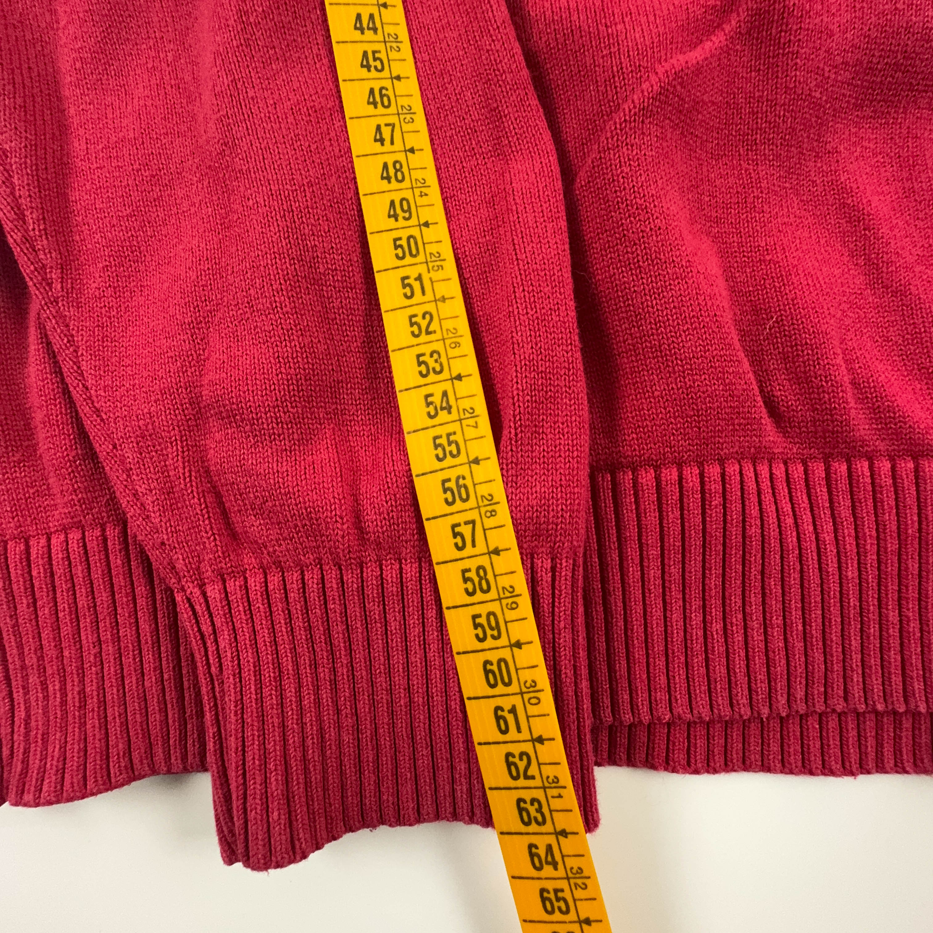 Tommy Hilfiger Red Crewneck Sweater 100% Cotton - Size M/L Men