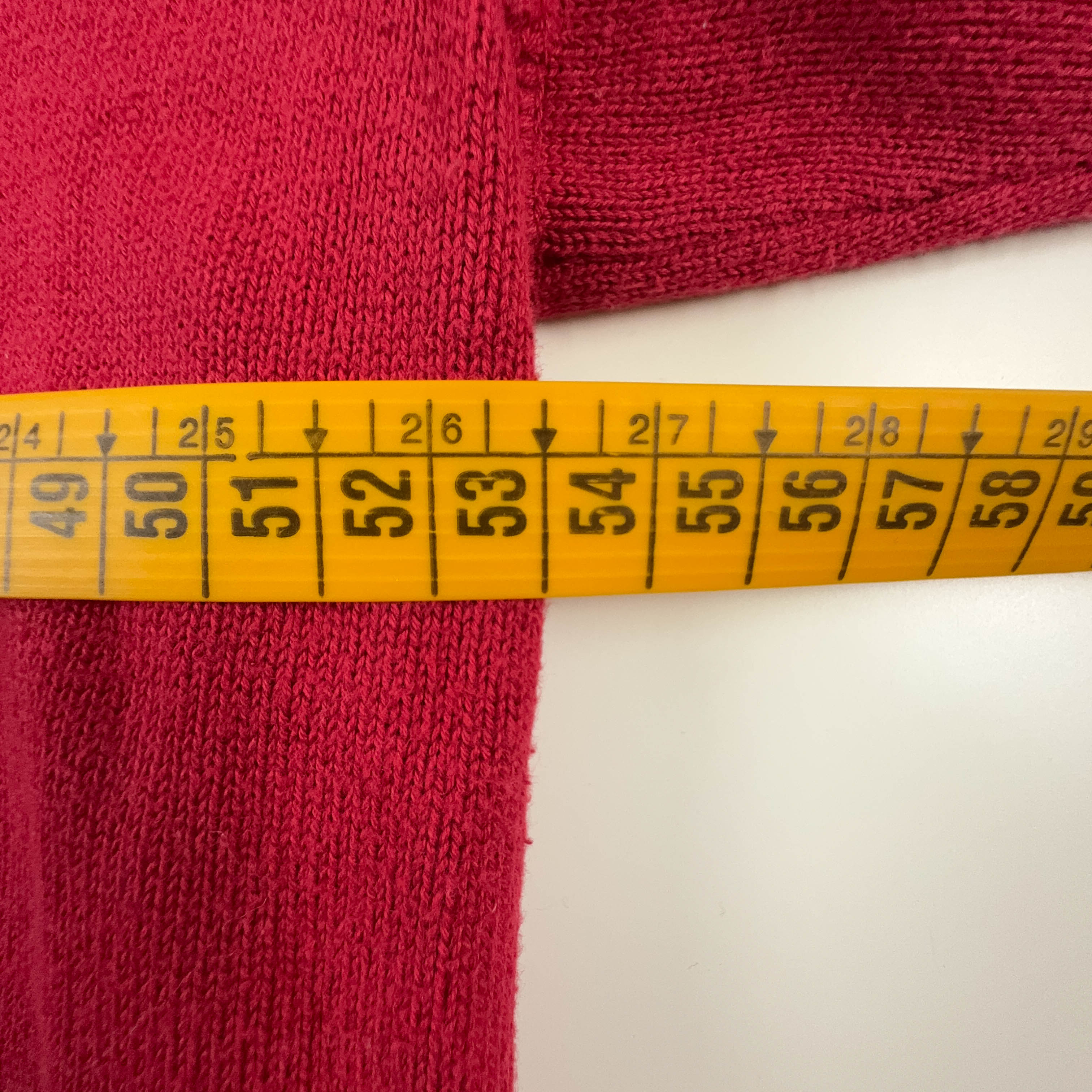 Tommy Hilfiger Red Crewneck Sweater 100% Cotton - Size M/L Men