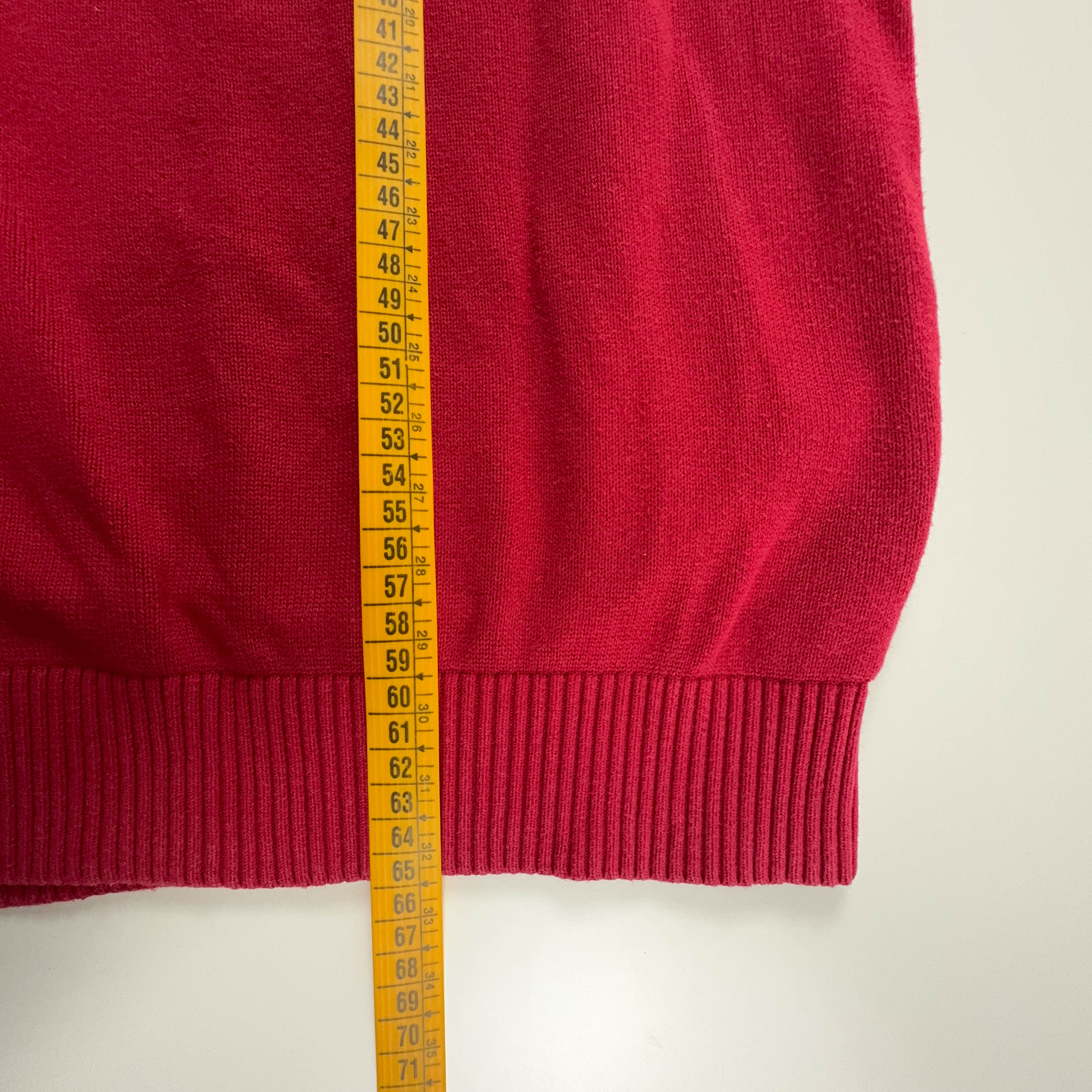 Tommy Hilfiger Red Crewneck Sweater 100% Cotton - Size M/L Men