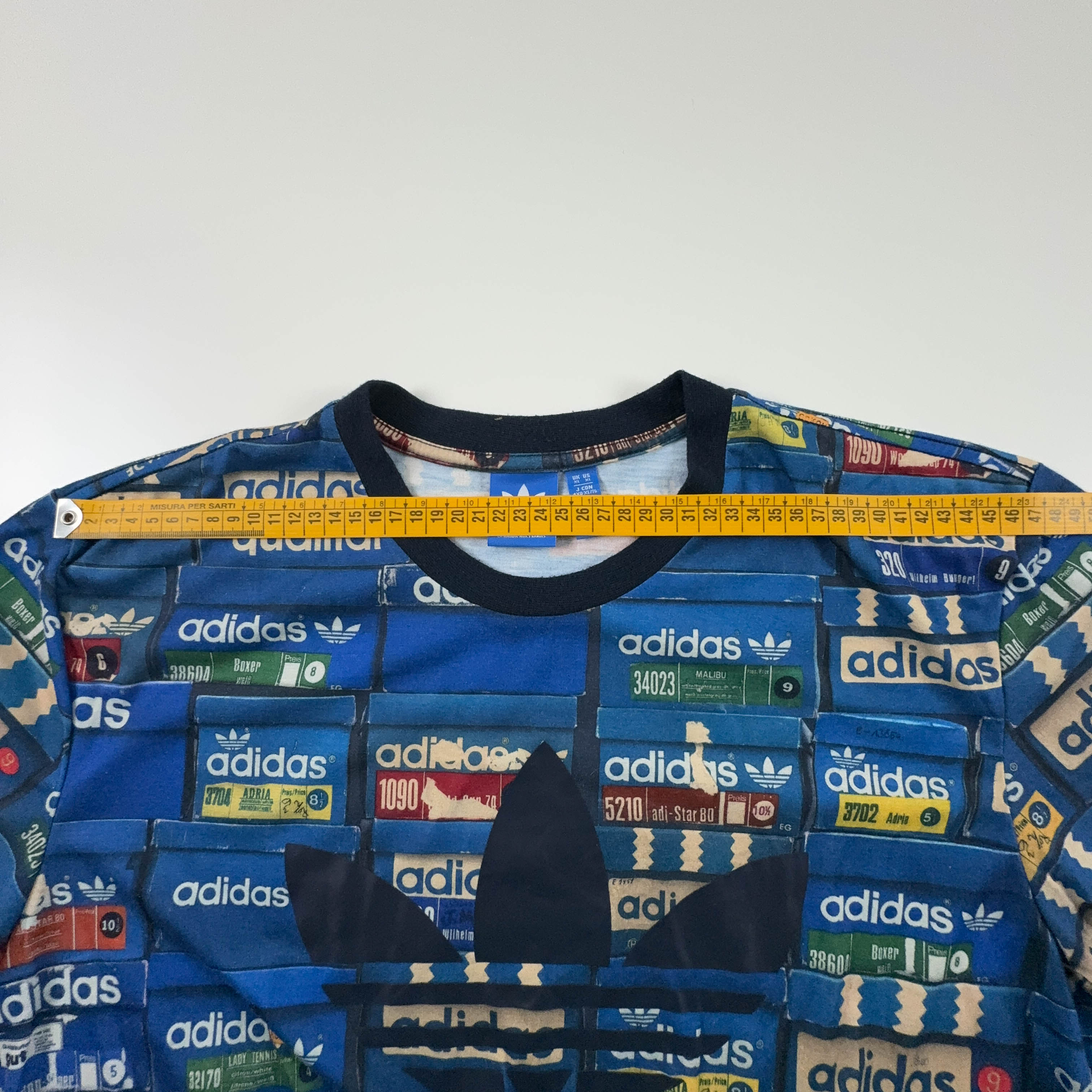 Adidas Crew Neck T-Shirt with All-Over Print - Men's Size XL