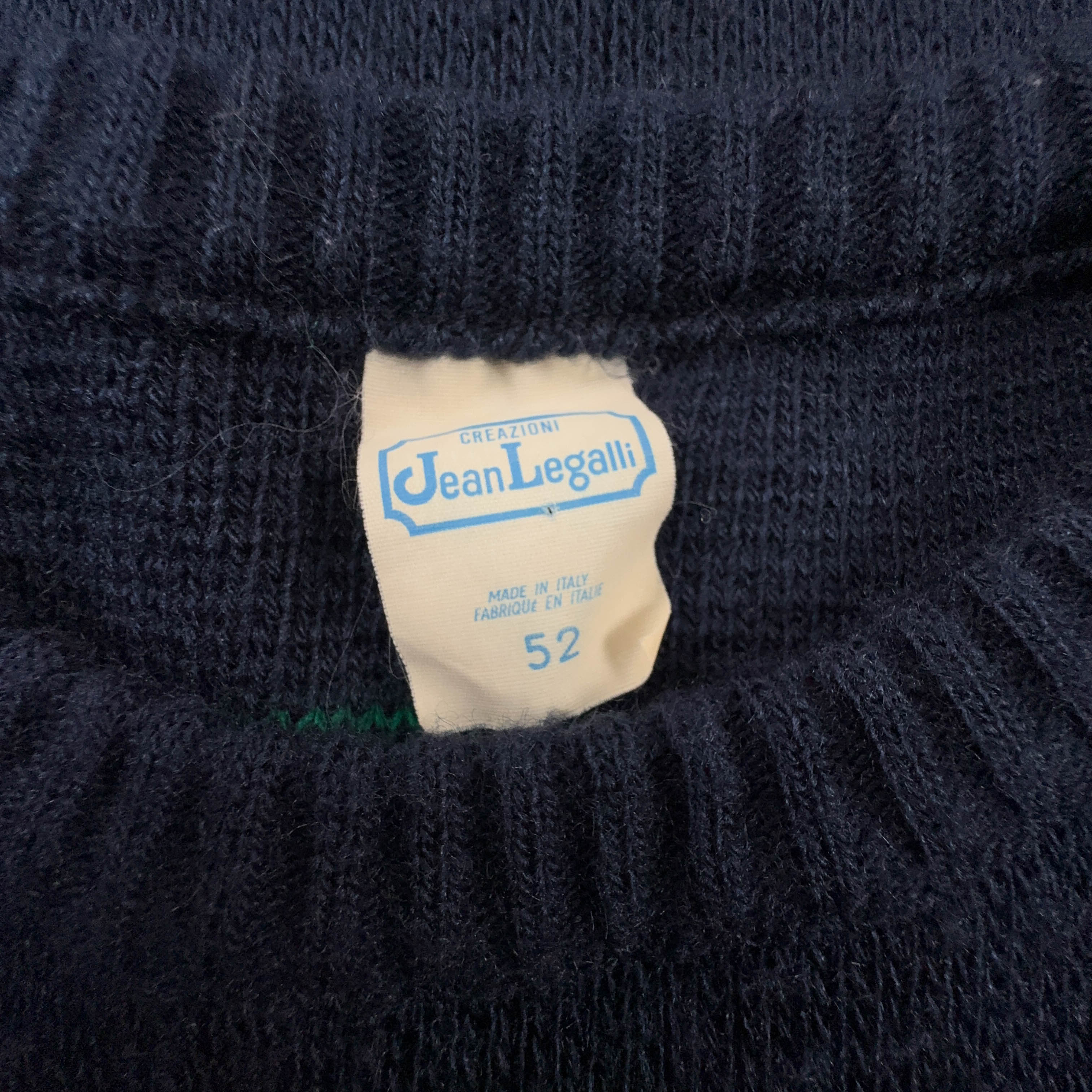 Maglione Vintage blu rosso e verde a righe girocollo anni 80 90 - Taglia 52 uomo