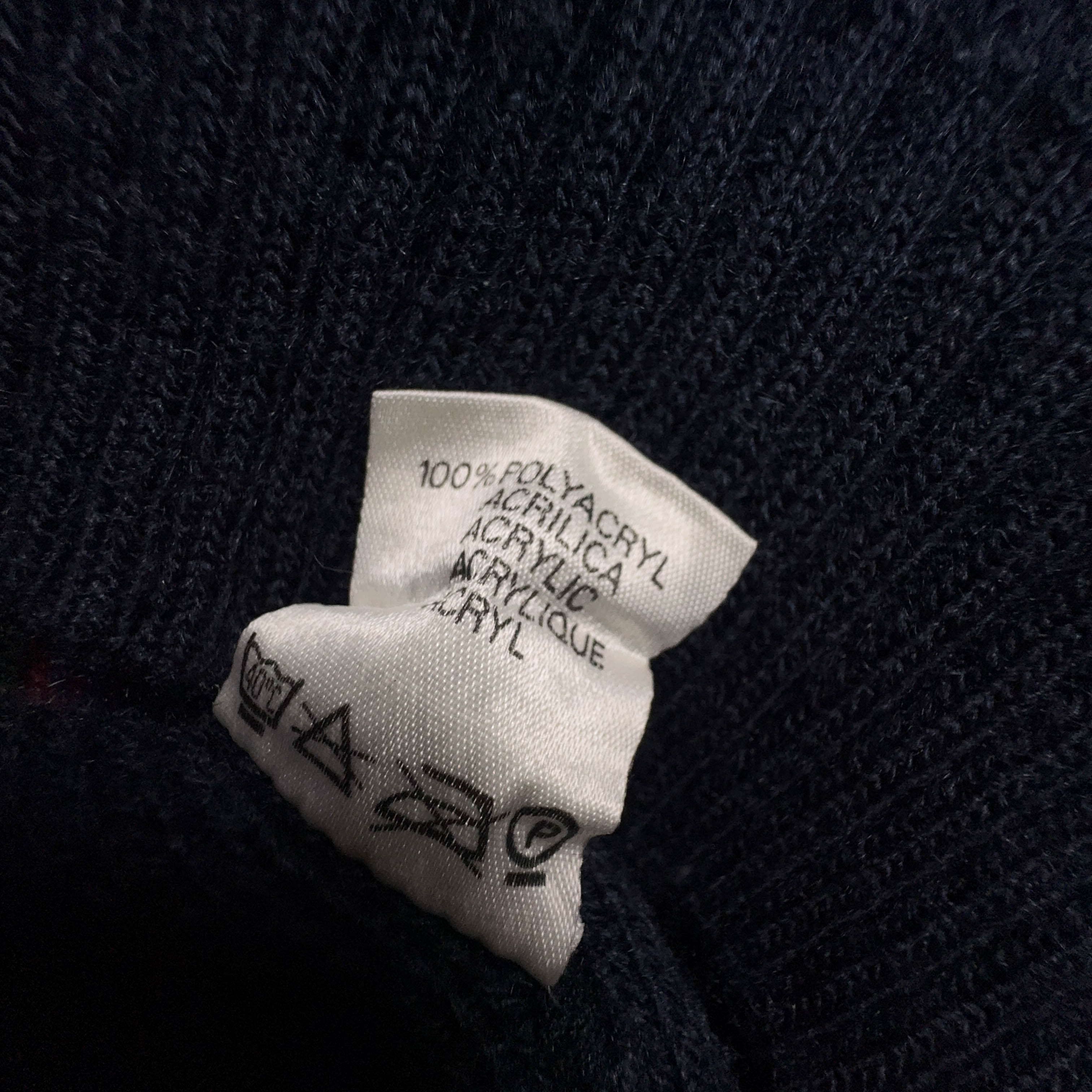 Maglione Vintage blu rosso e verde a righe girocollo anni 80 90 - Taglia 52 uomo