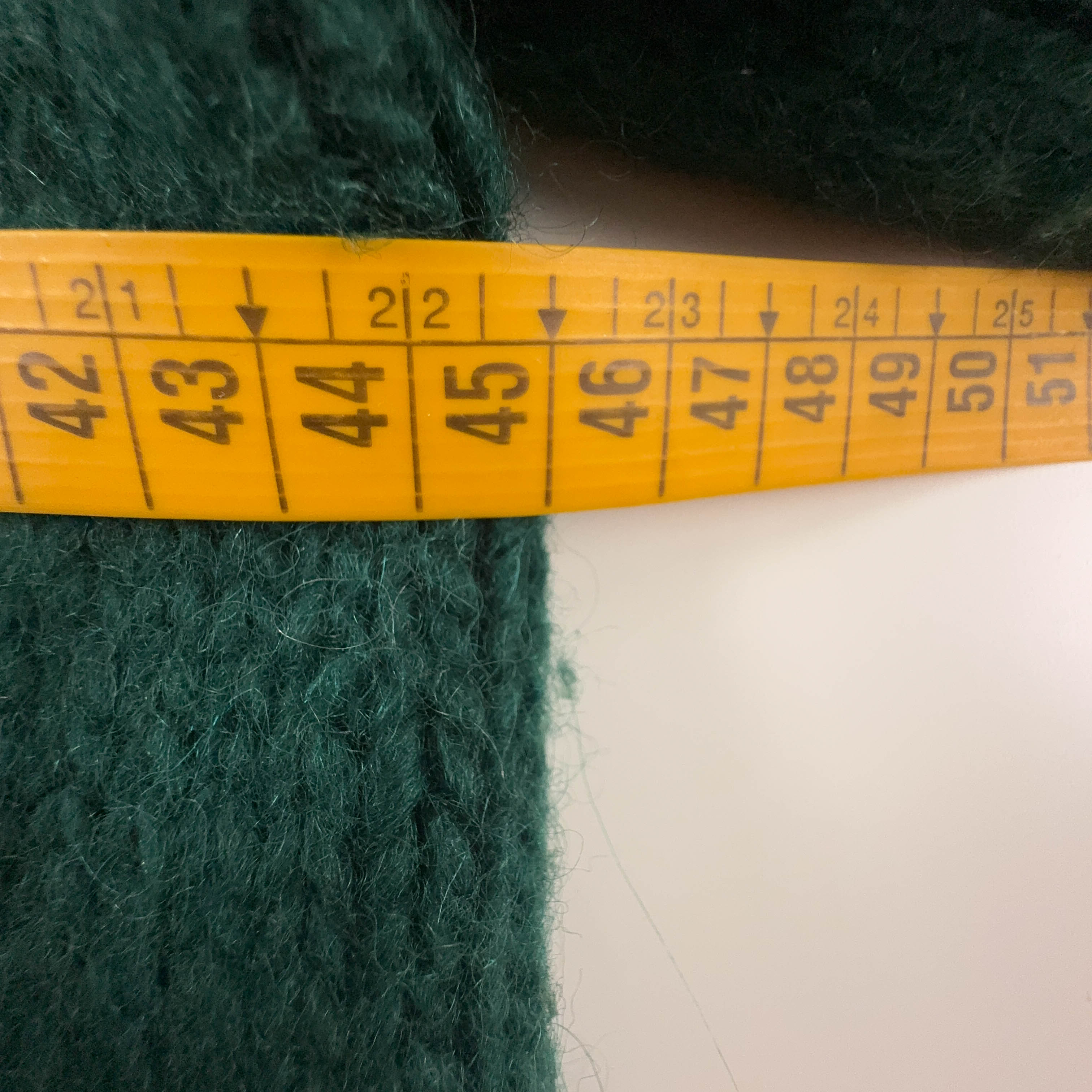 Maglione Vintage Handmade verde e crema a girocollo anni 80 90 - Taglia S uomo