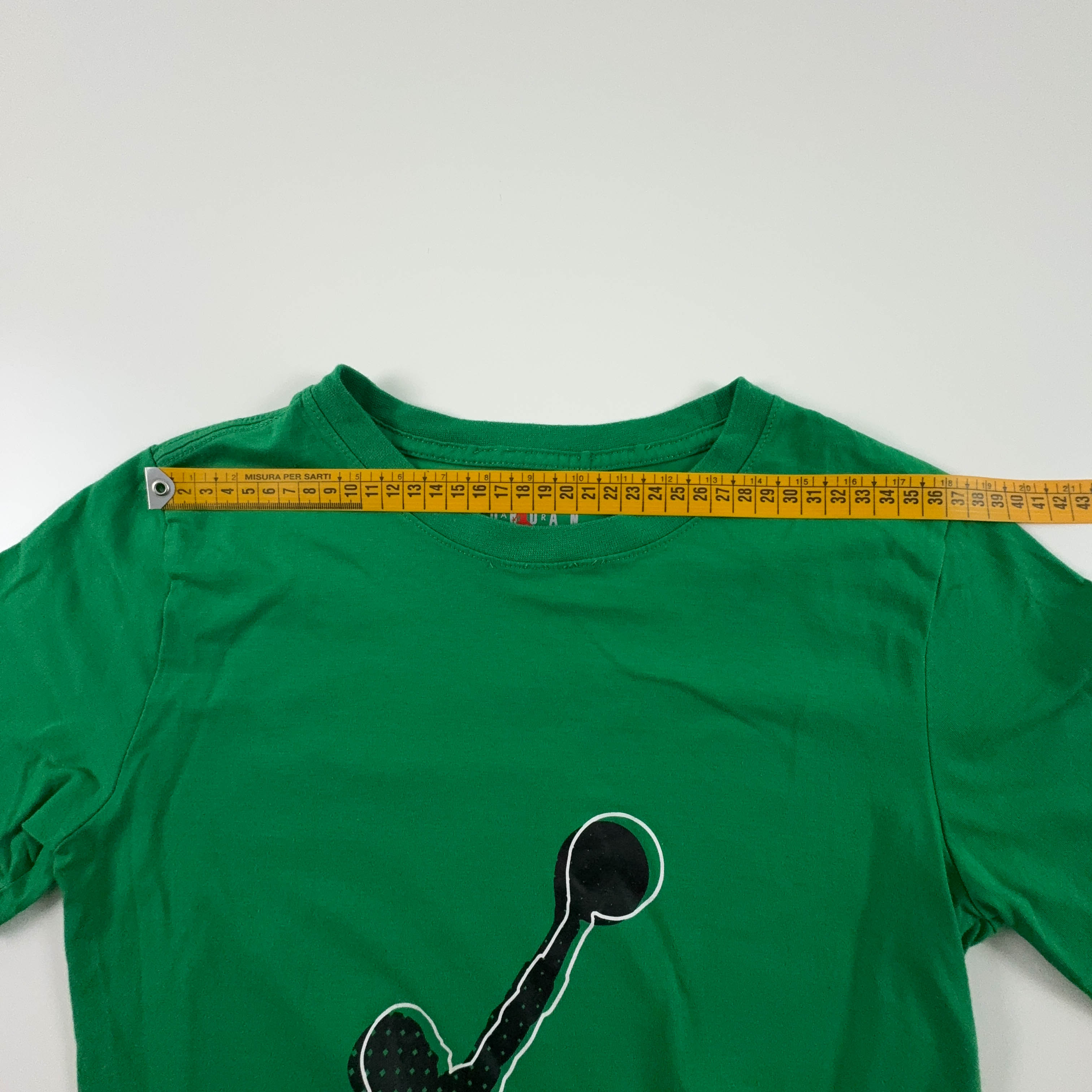 Jordan Green Cotton Printed T-Shirt - Men's Size S