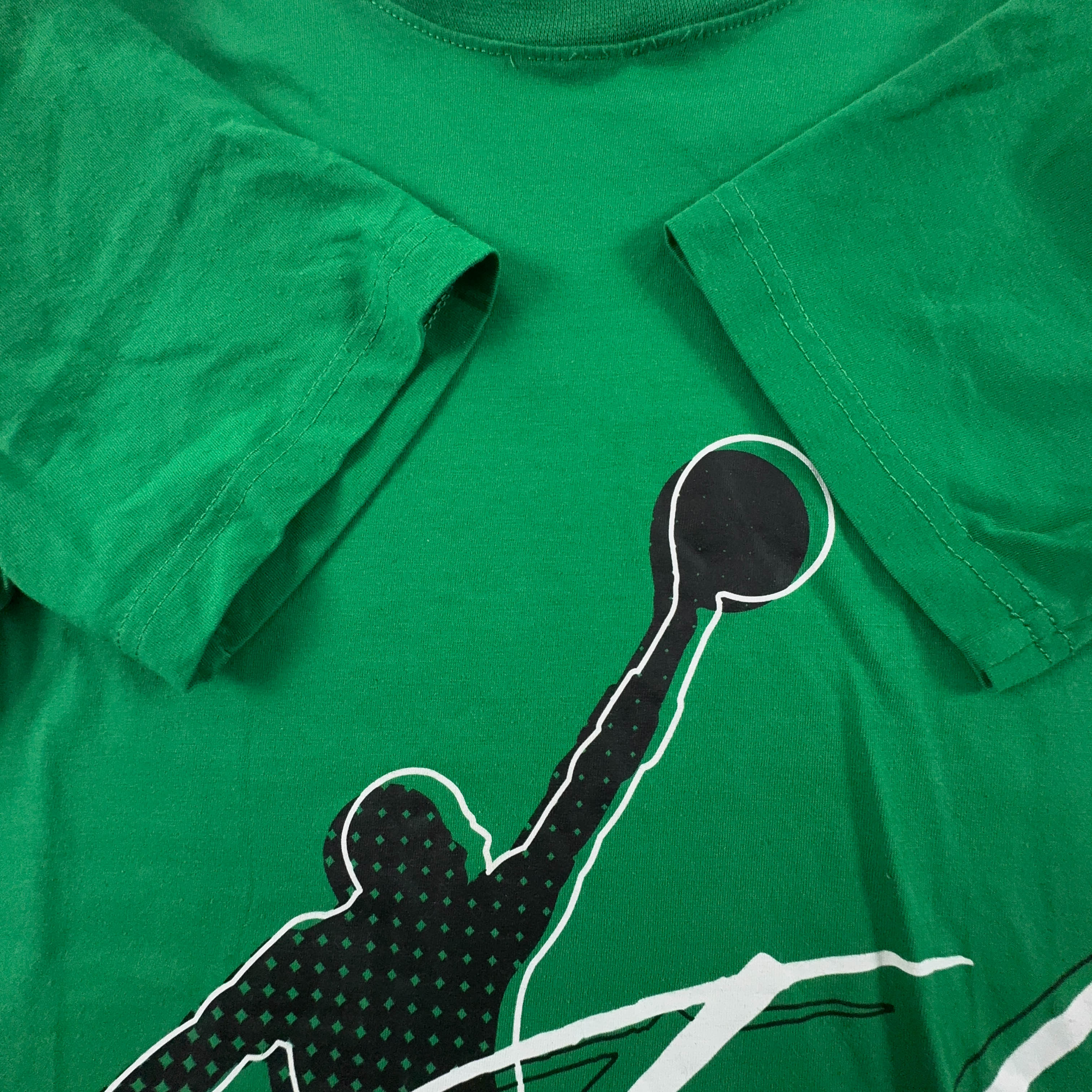Jordan Green Cotton Printed T-Shirt - Men's Size S