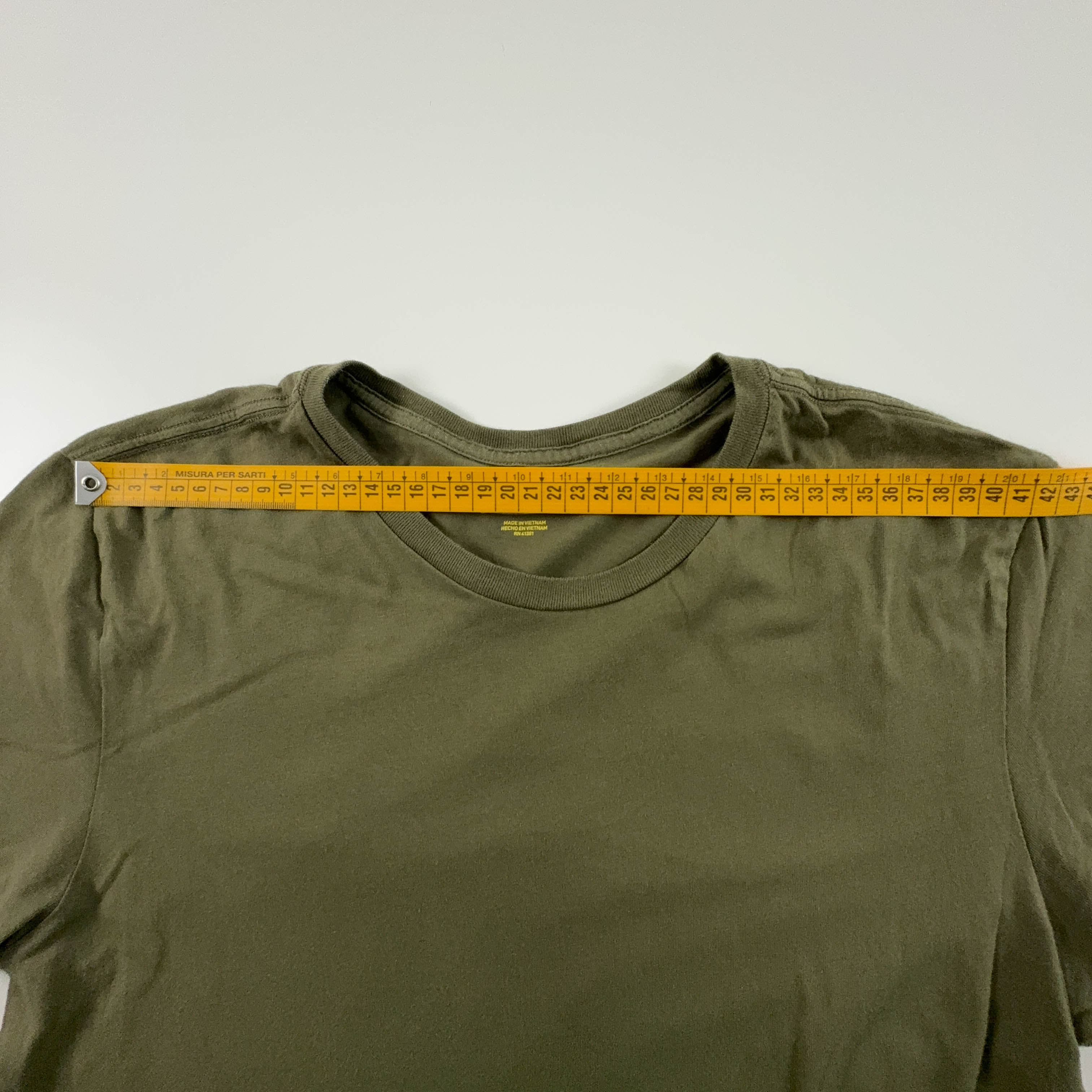 Ralph Lauren Khaki Green Crew Neck Cotton T-Shirt - Size M 175 Men's