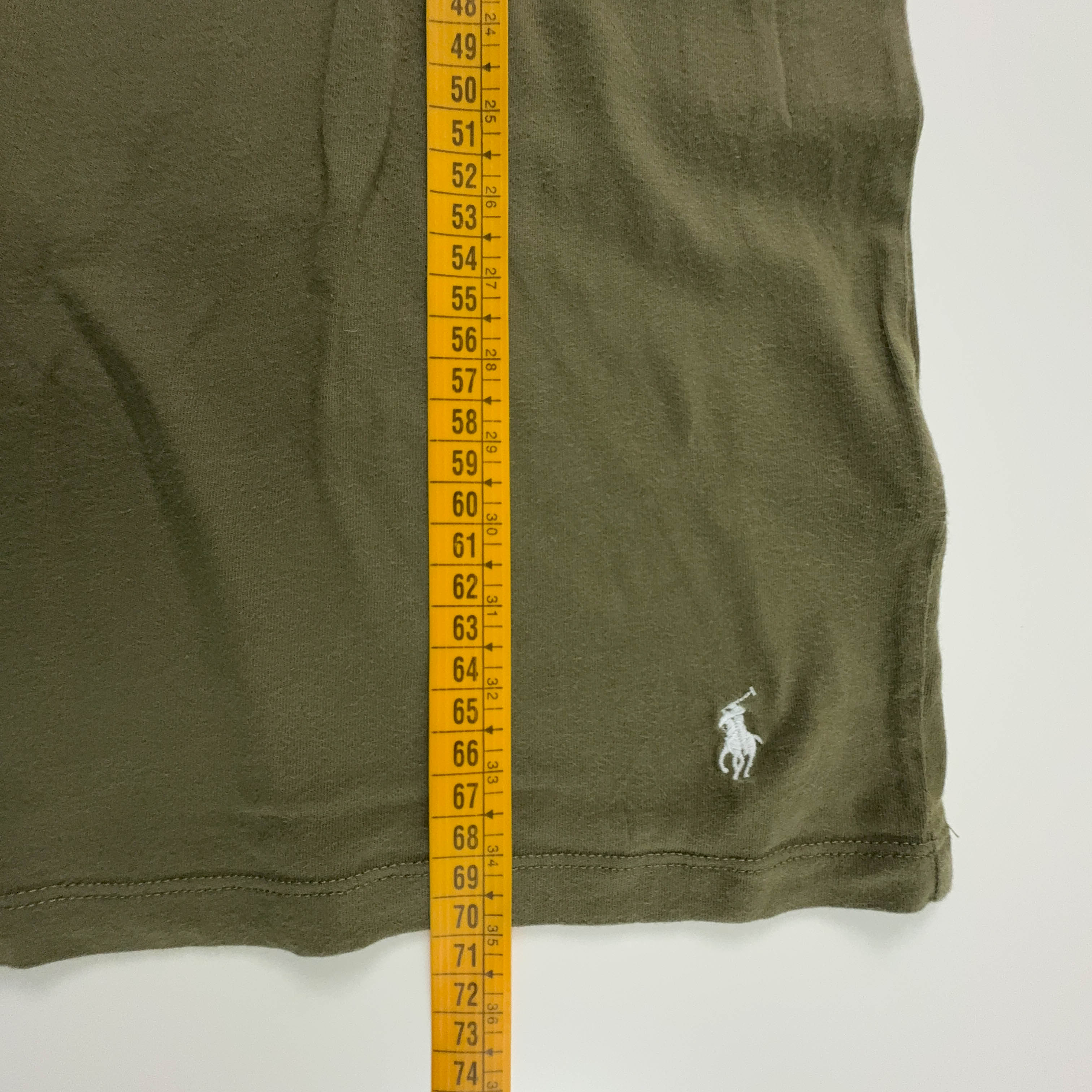 Ralph Lauren Khaki Green Crew Neck Cotton T-Shirt - Size M 175 Men's