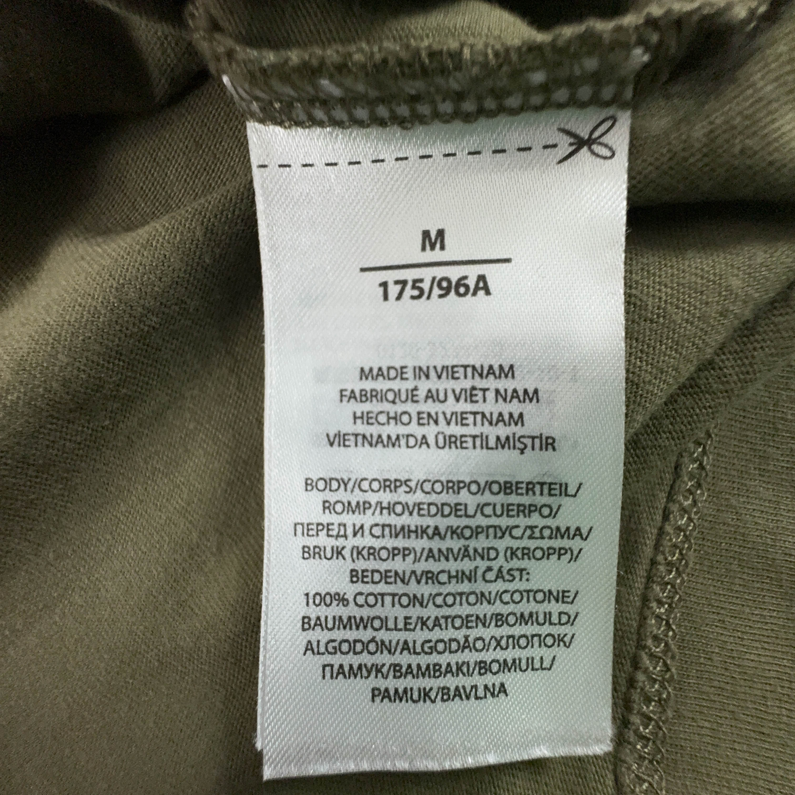 Ralph Lauren Khaki Green Crew Neck Cotton T-Shirt - Size M 175 Men's