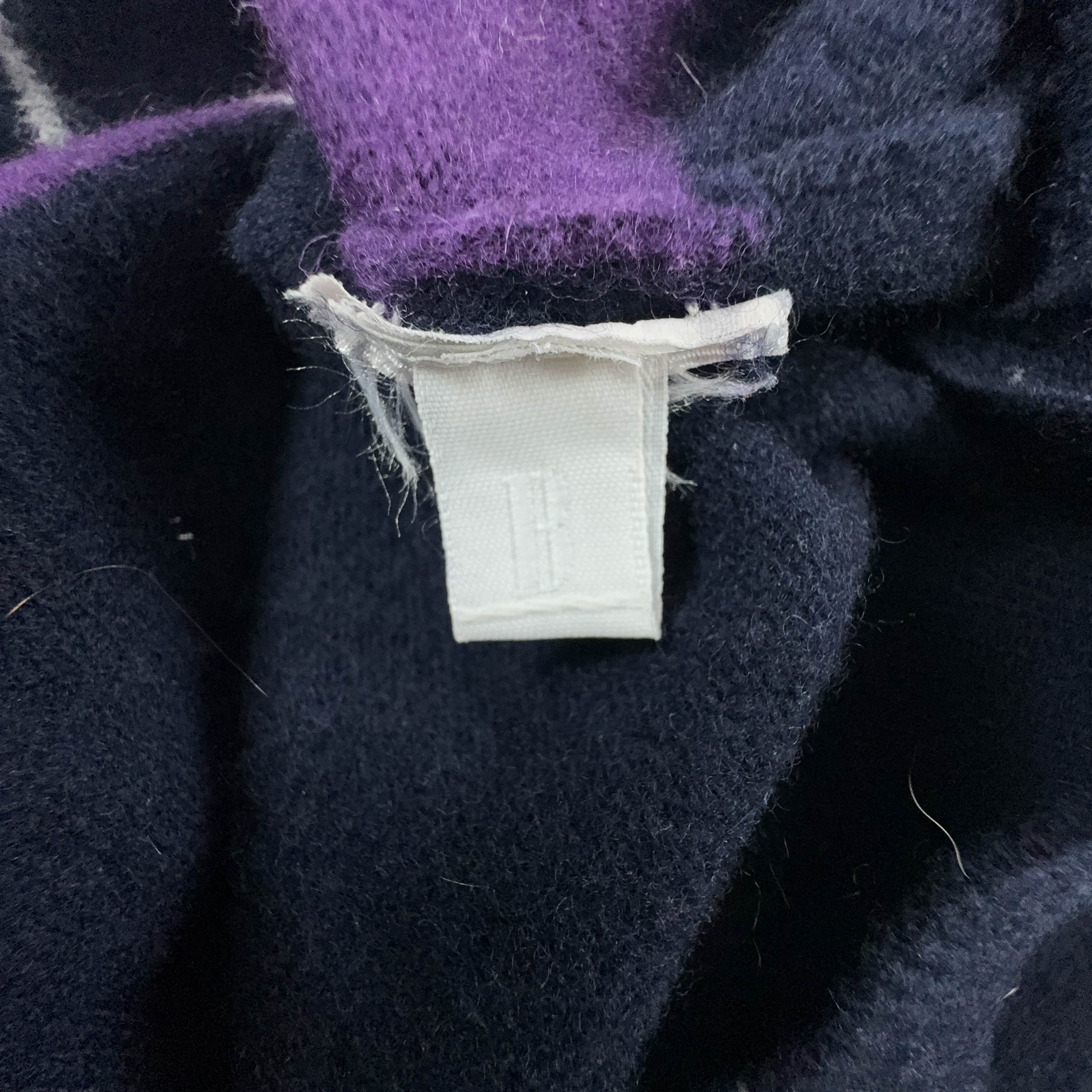 Maglione Fred Perry blue viola a righe e rombi misto lana - Taglia M uomo