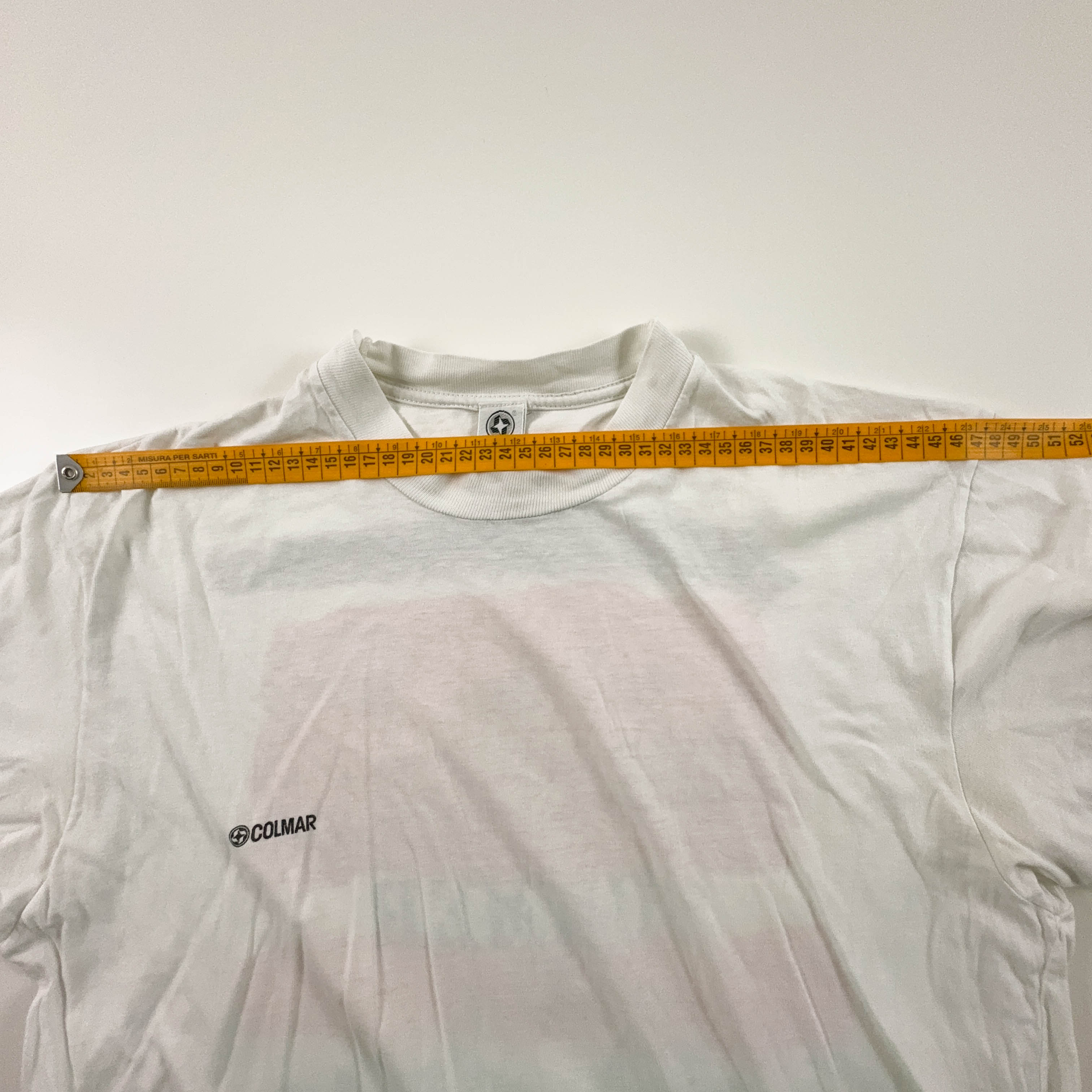 Colmar white cotton crew neck T-shirt with print - Size M/L men's