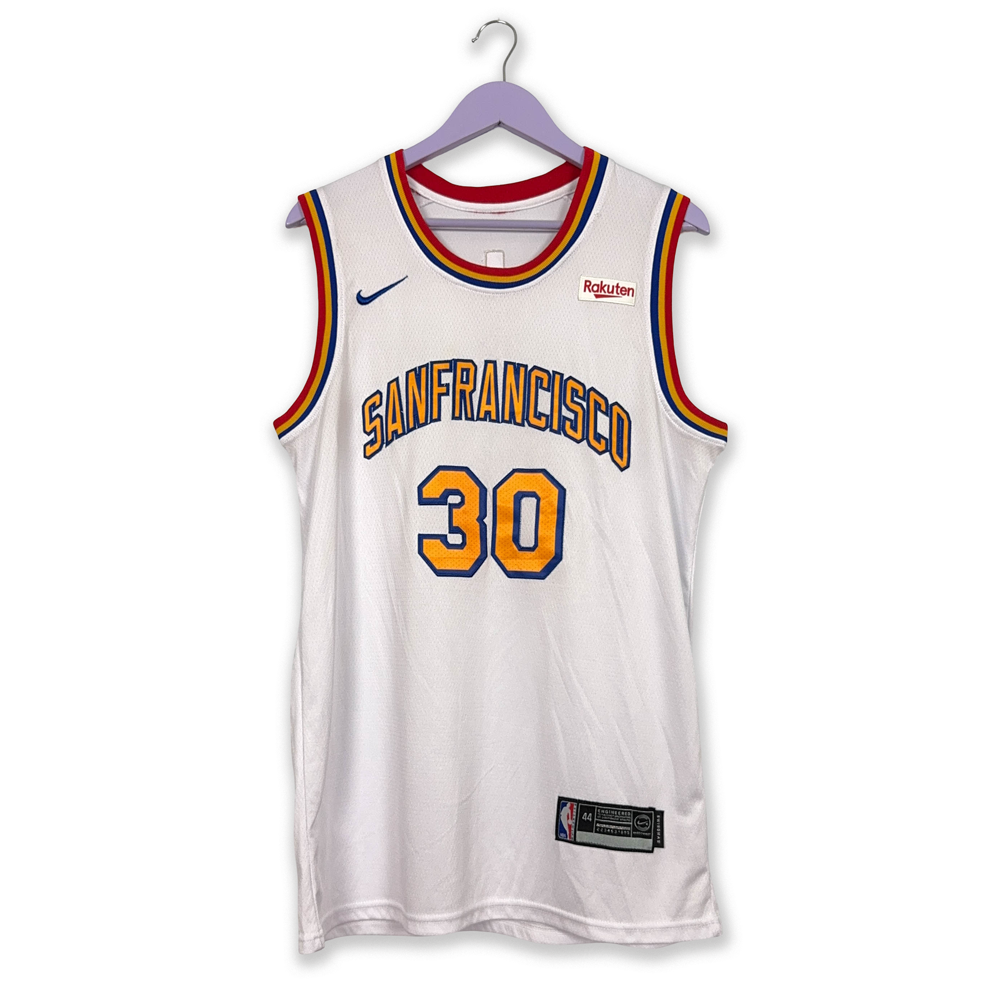 Nike Basketball Stephen Curry San Francisco Warriors White T-Shirt - Size 44 Men's