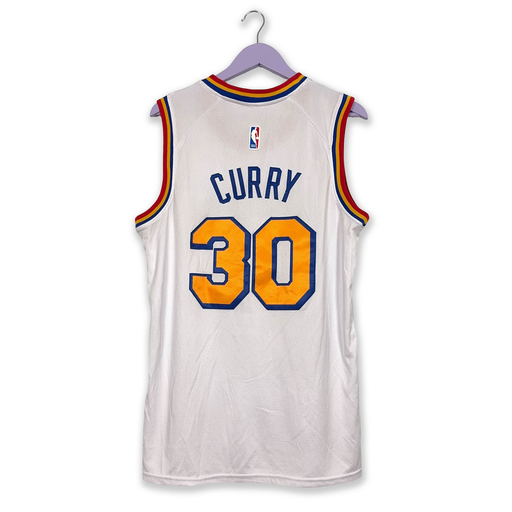 Nike Basketball Stephen Curry San Francisco Warriors White T-Shirt - Size 44 Men's