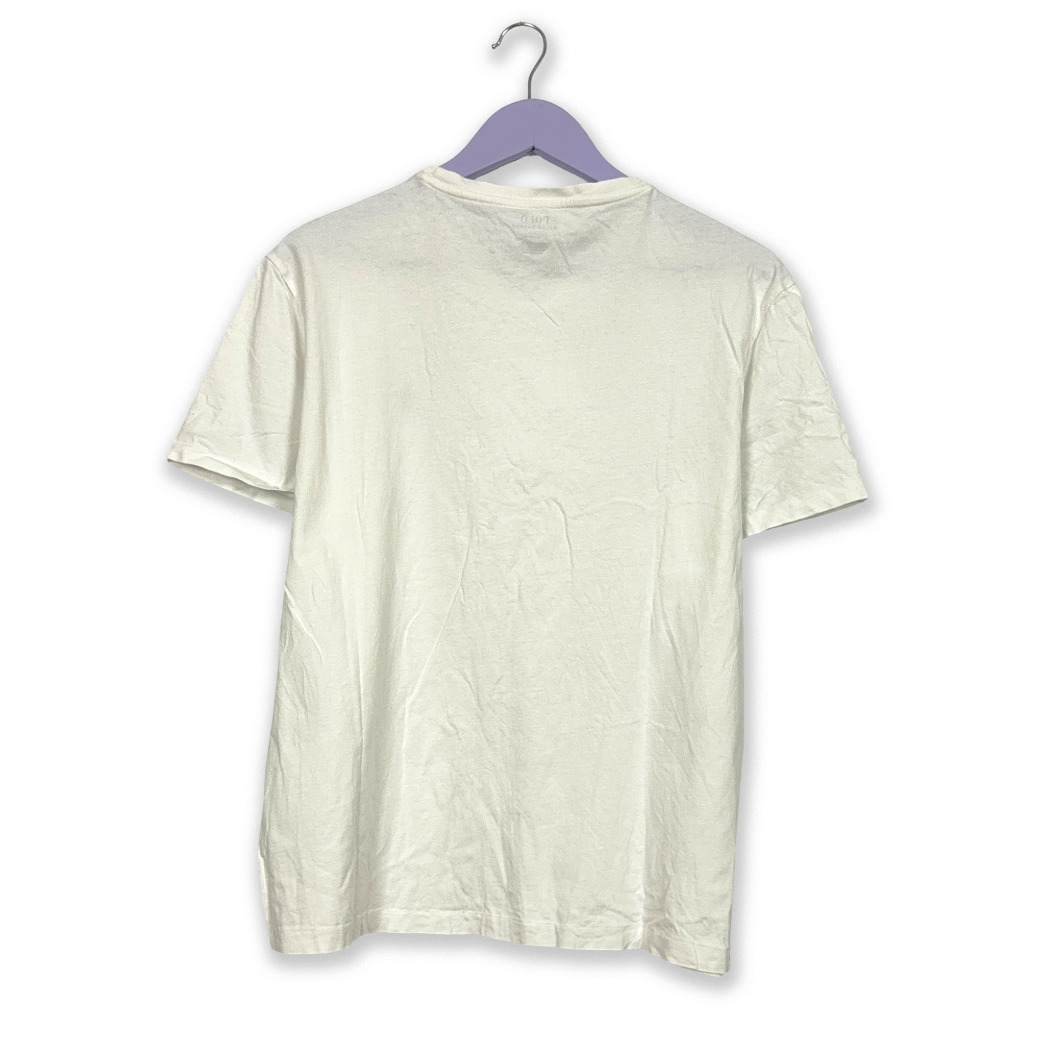 Ralph Lauren White Crew Neck Cotton T-Shirt - Men's Size M/L