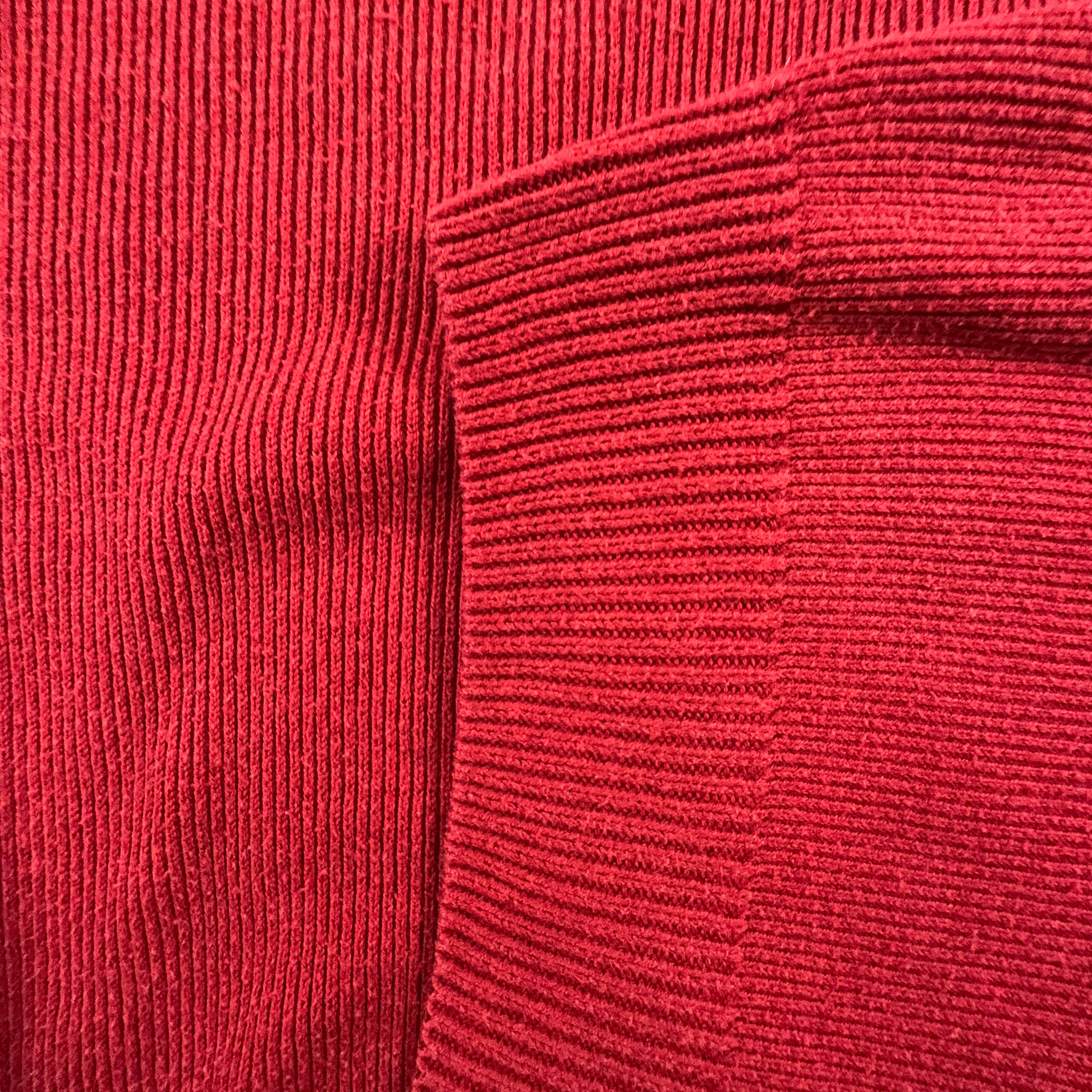 Lacoste Red Crew Neck Sweater 50% Cotton - Size 4 Men