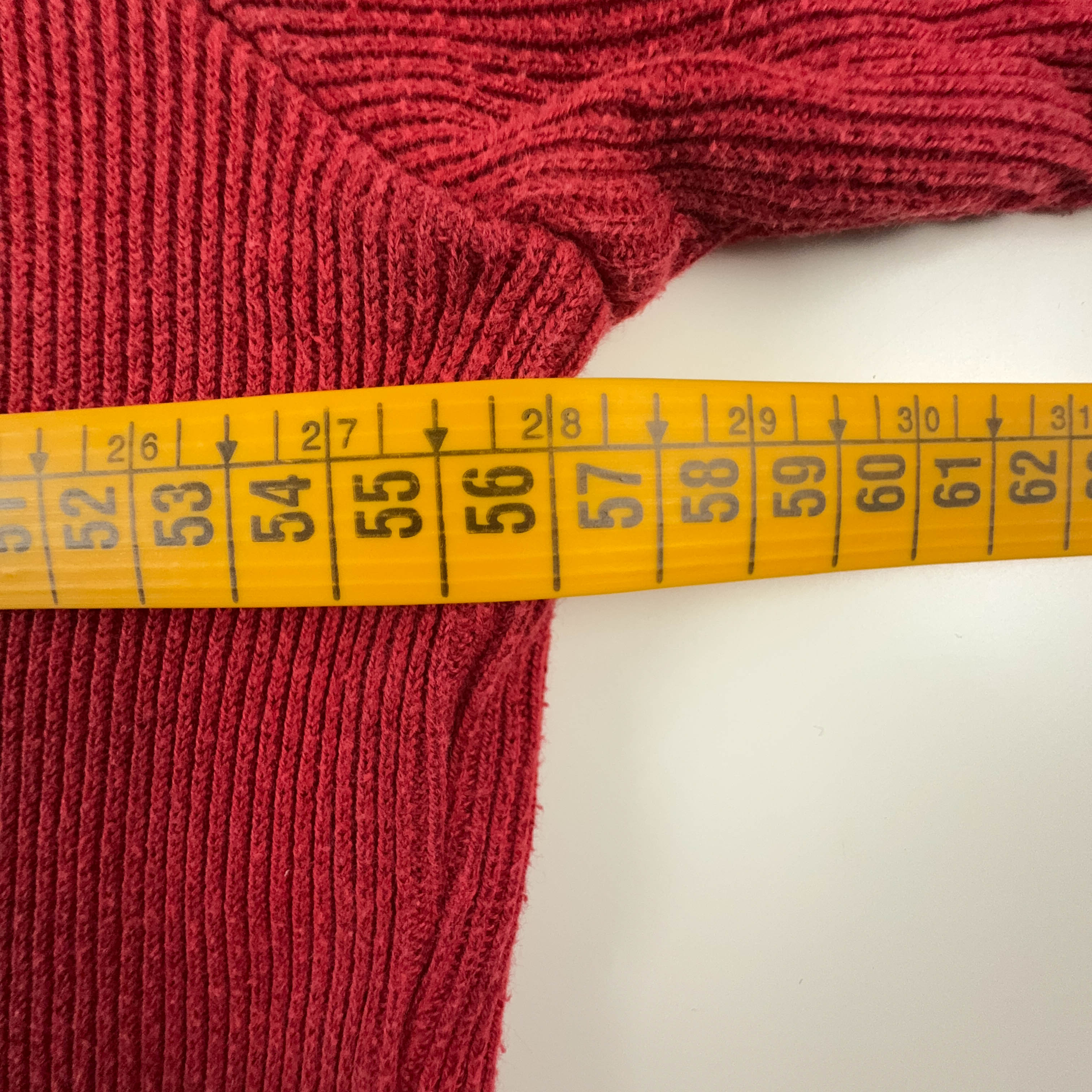 Lacoste Red Crew Neck Sweater 50% Cotton - Size 4 Men