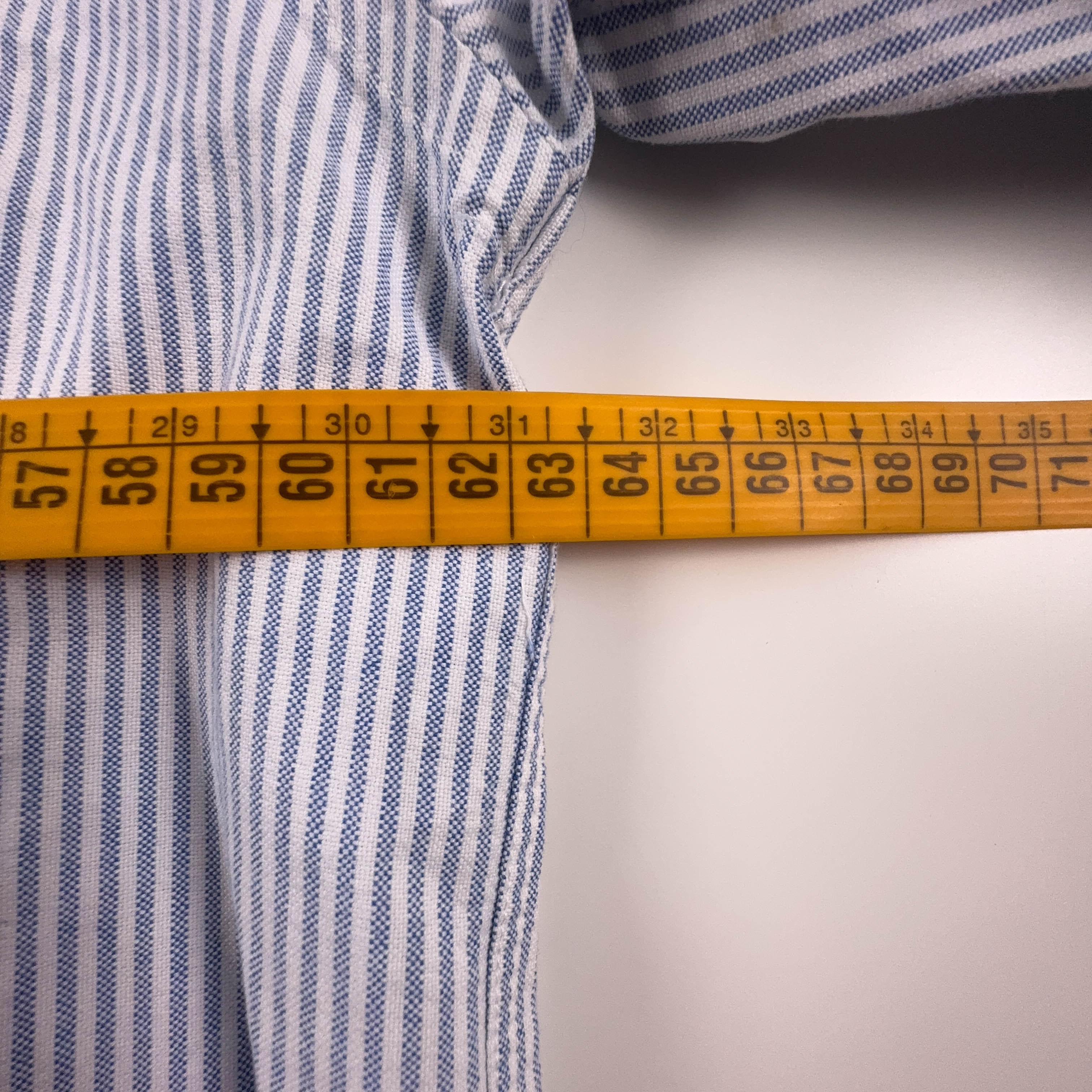 Camicia Tommy Hilfiger Vintage blu e bianca a righe in cotone - Taglia XL uomo