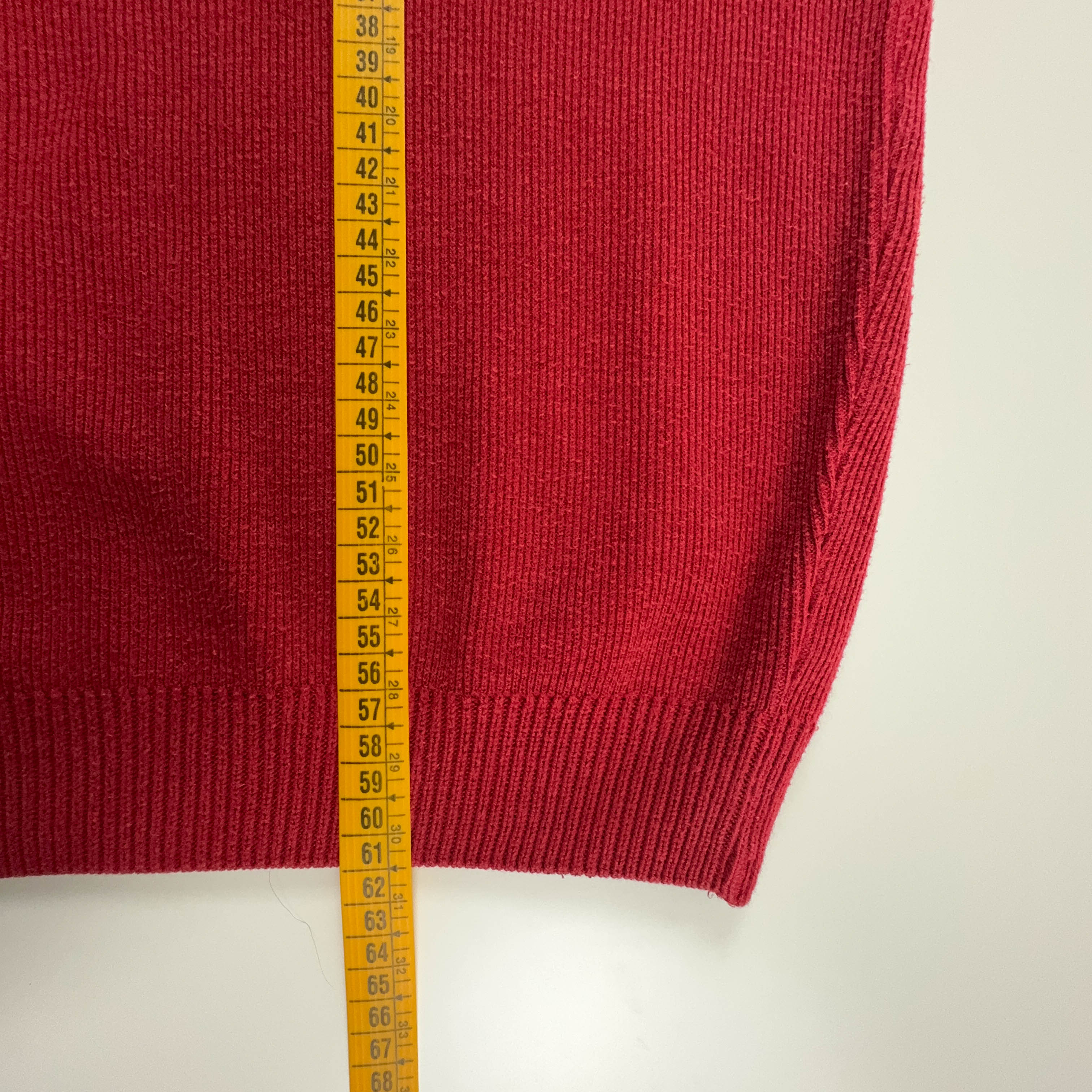 Lacoste Red Crew Neck Sweater 50% Cotton - Size 4 Men
