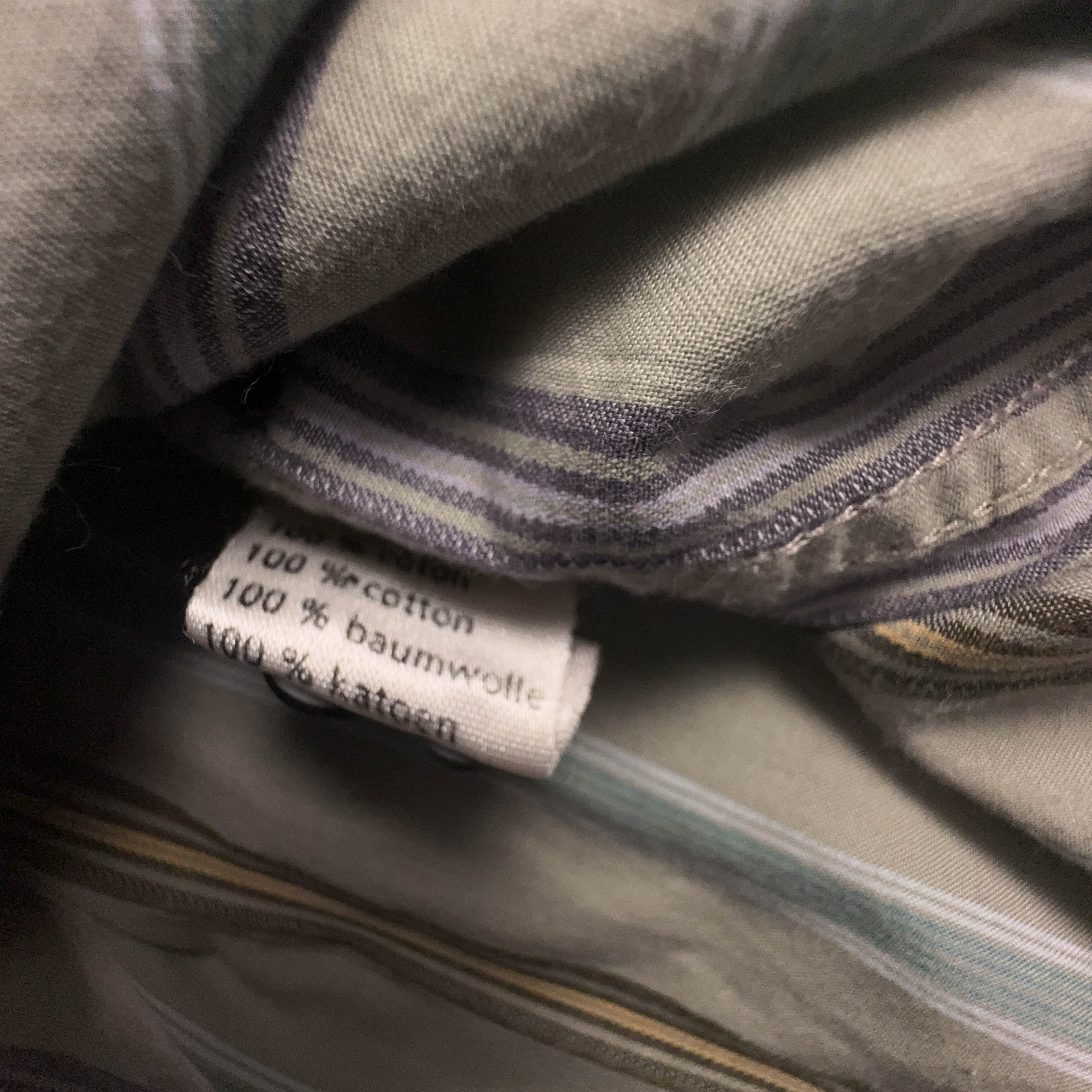 Camicia Lacoste verde grigia a righe in cotone logo ricamato - Taglia 43 uomo