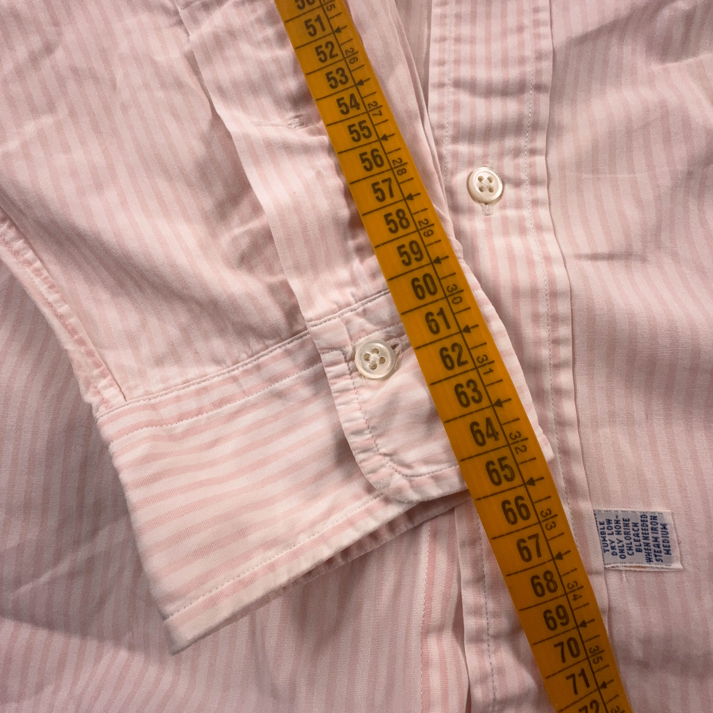 Camicia Ralph Lauren rosa e bianca a righe in cotone - Taglia 16.5 uomo