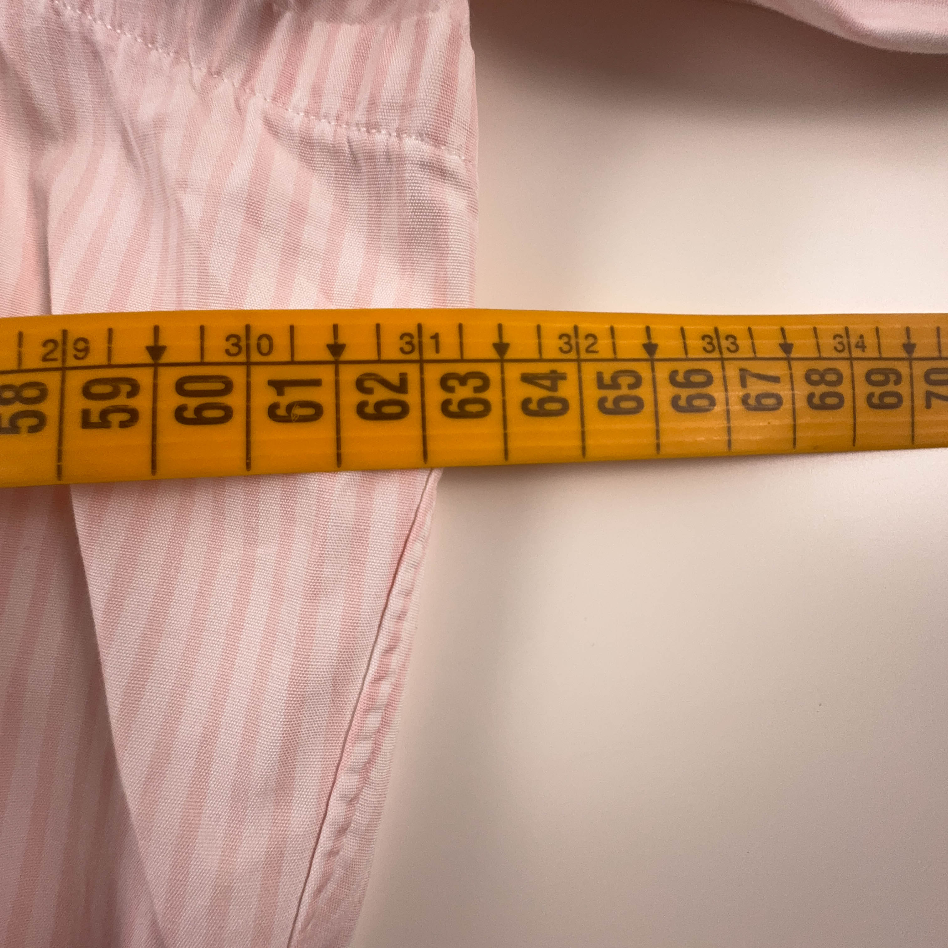 Camicia Ralph Lauren rosa e bianca a righe in cotone - Taglia 16.5 uomo