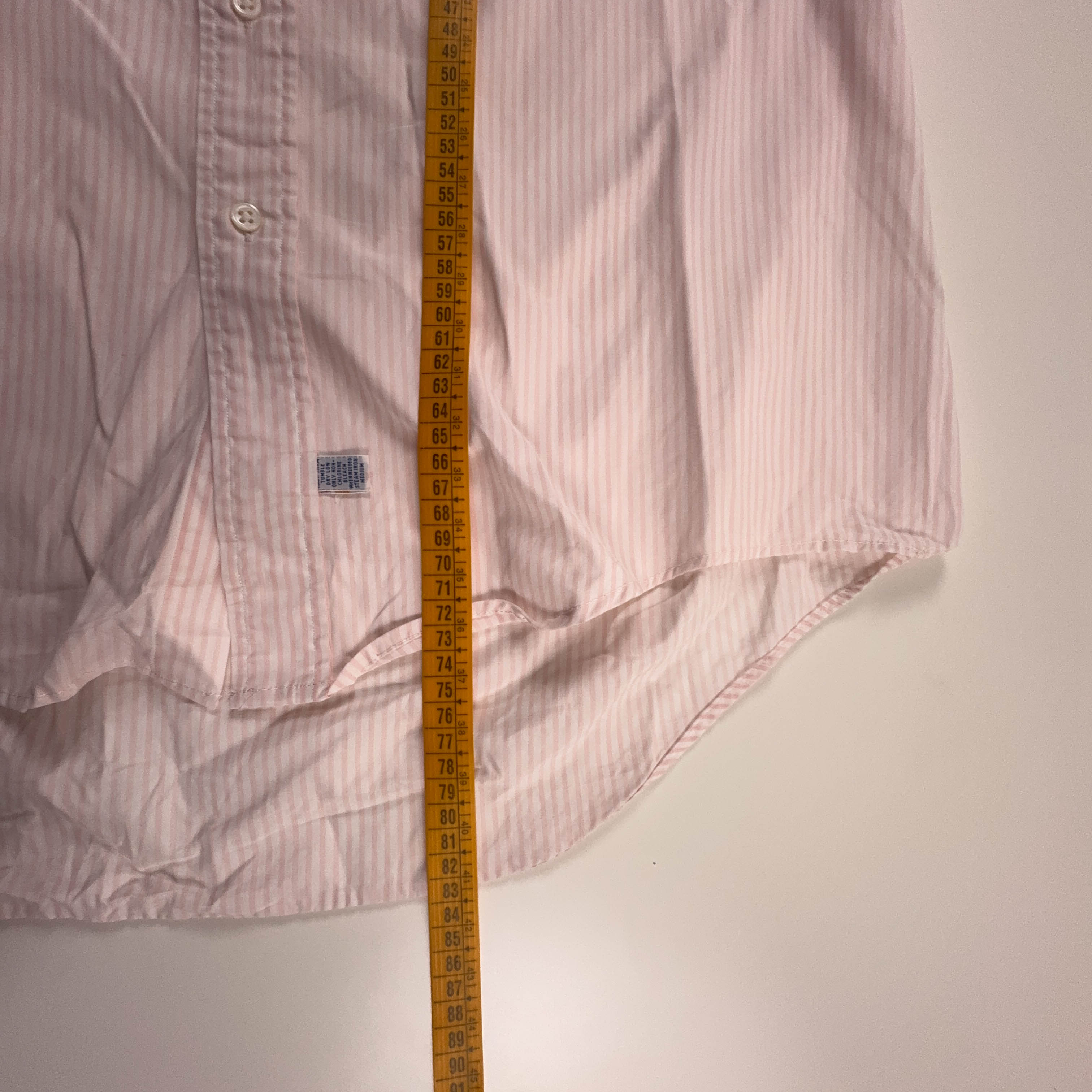 Camicia Ralph Lauren rosa e bianca a righe in cotone - Taglia 16.5 uomo